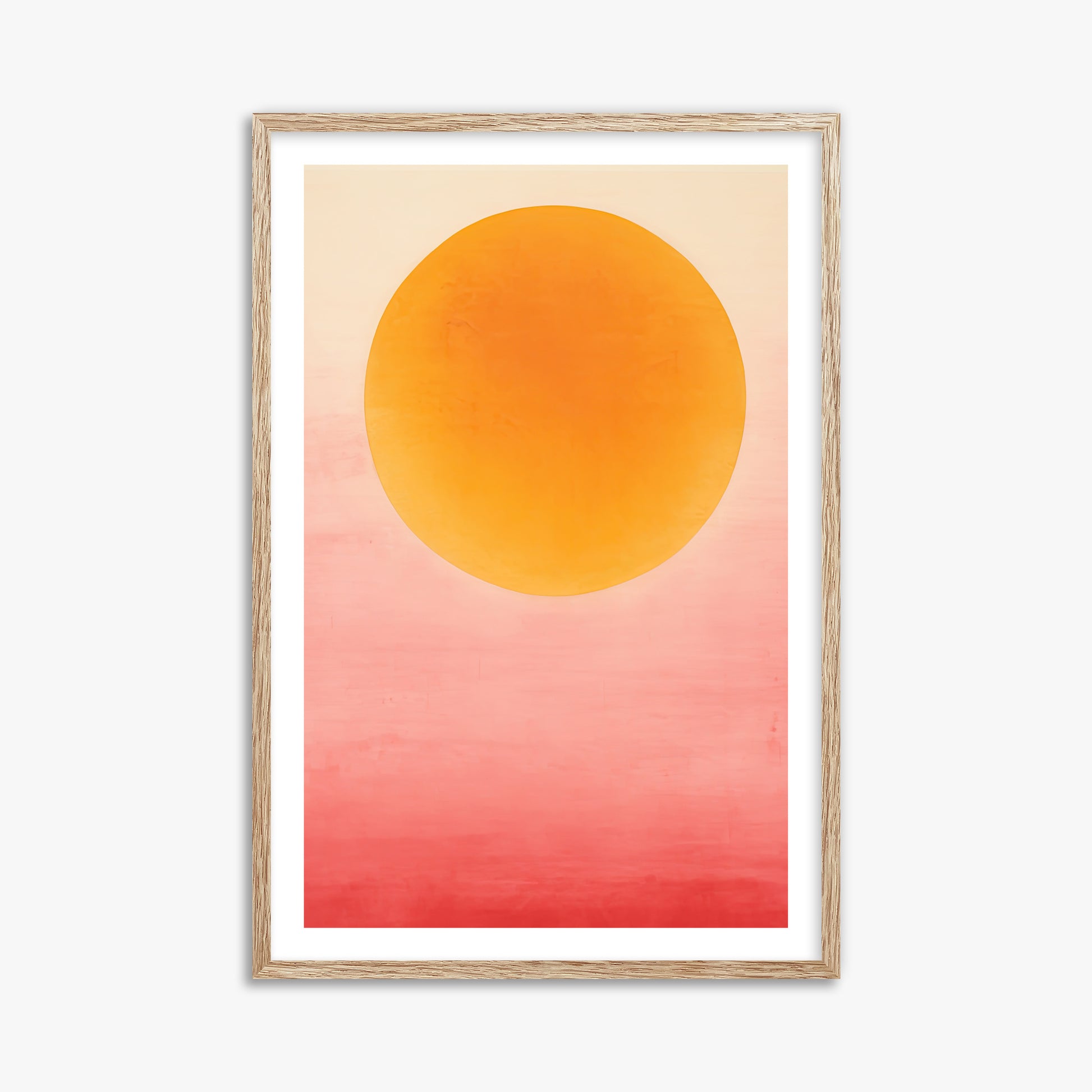 Solar Flare, 61x91cm Framed Art Reproduction With Raw Oak Frame
