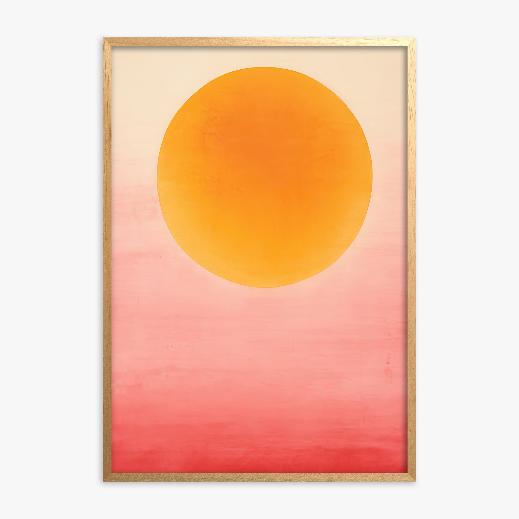 Solar Flare, Oak Framed Poster With Oak Frame