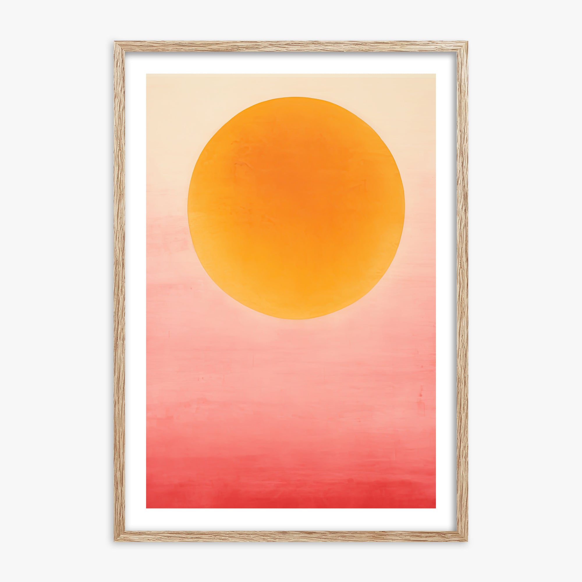 Solar Flare, 70x100cm Framed Art Reproduction With Raw Oak Frame