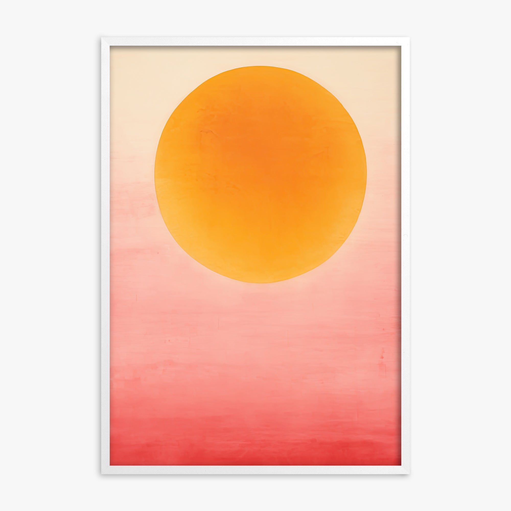 Solar Flare, White Framed Poster With White Frame