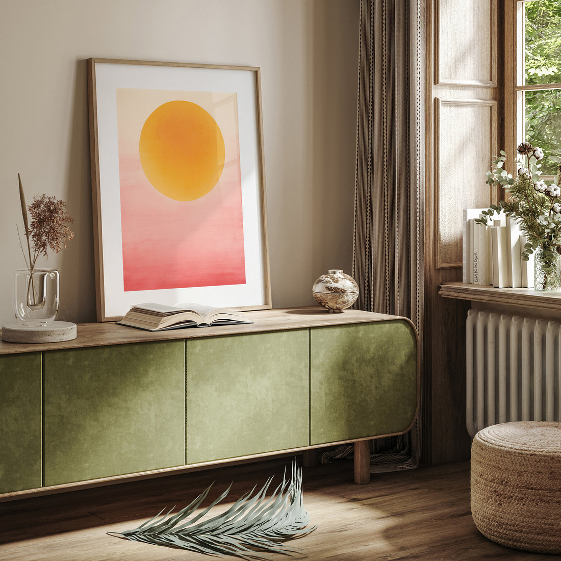 Solar Flare, 50x70cm Framed Poster With Black Frame