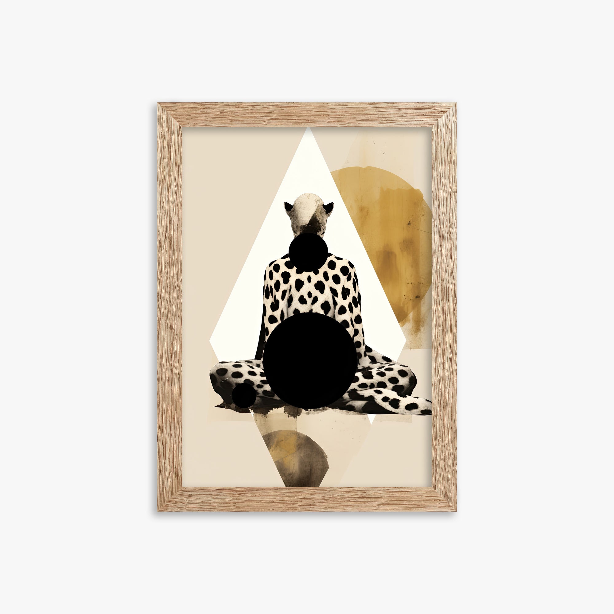 Spotted Zenith, 21x30cm Framed Art Reproduction With Raw Oak Frame