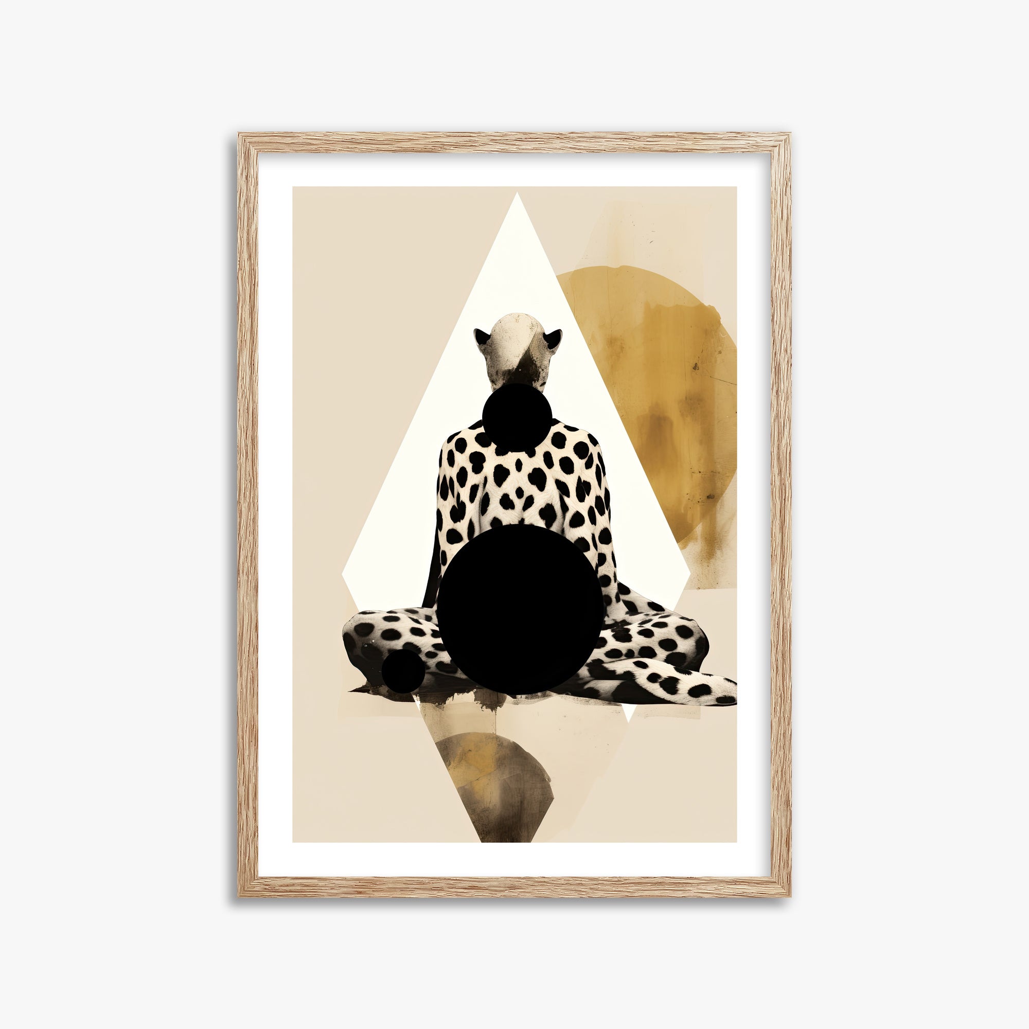 Spotted Zenith, 50x70cm Framed Art Reproduction With Raw Oak Frame