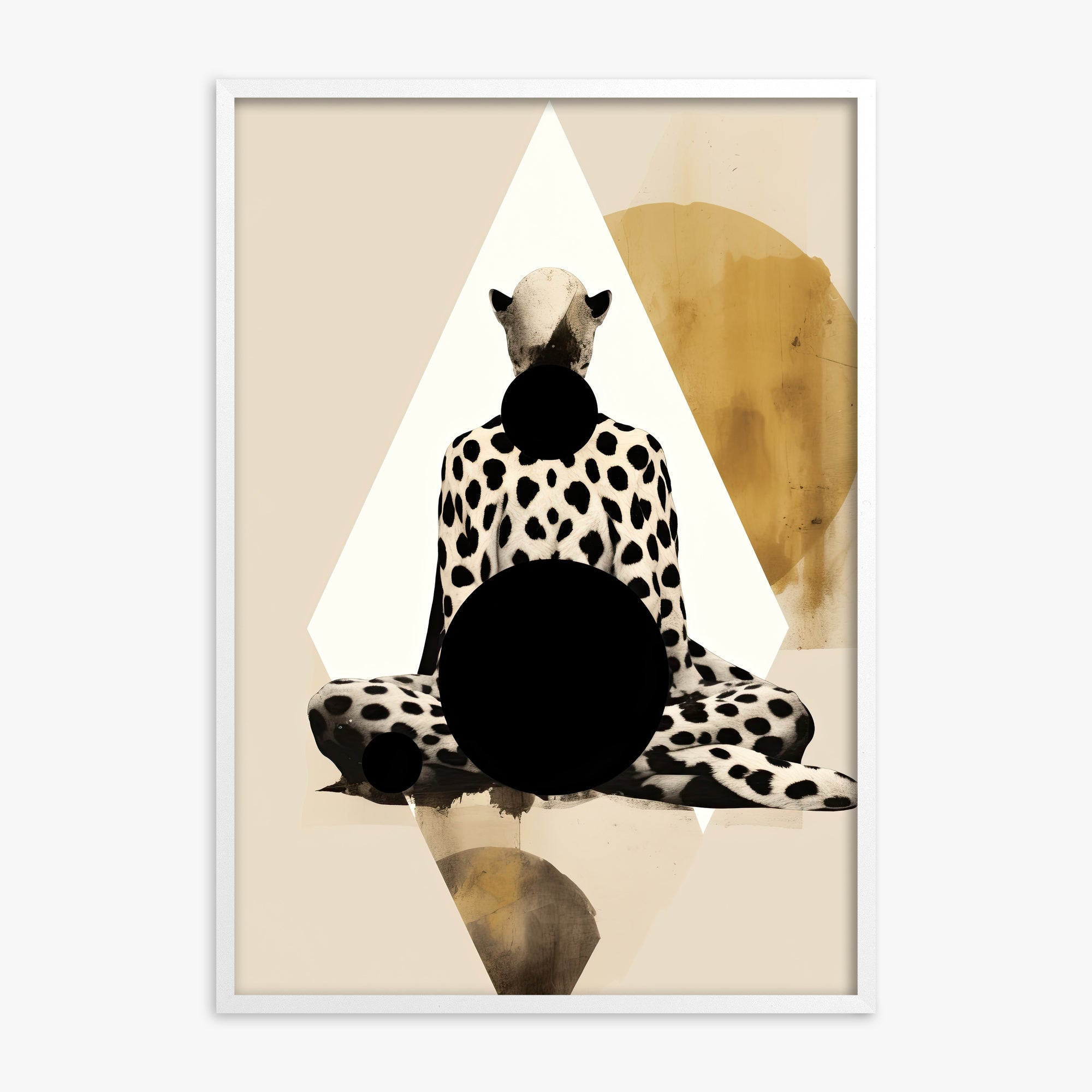 Spotted Zenith, White Framed Poster With White Frame