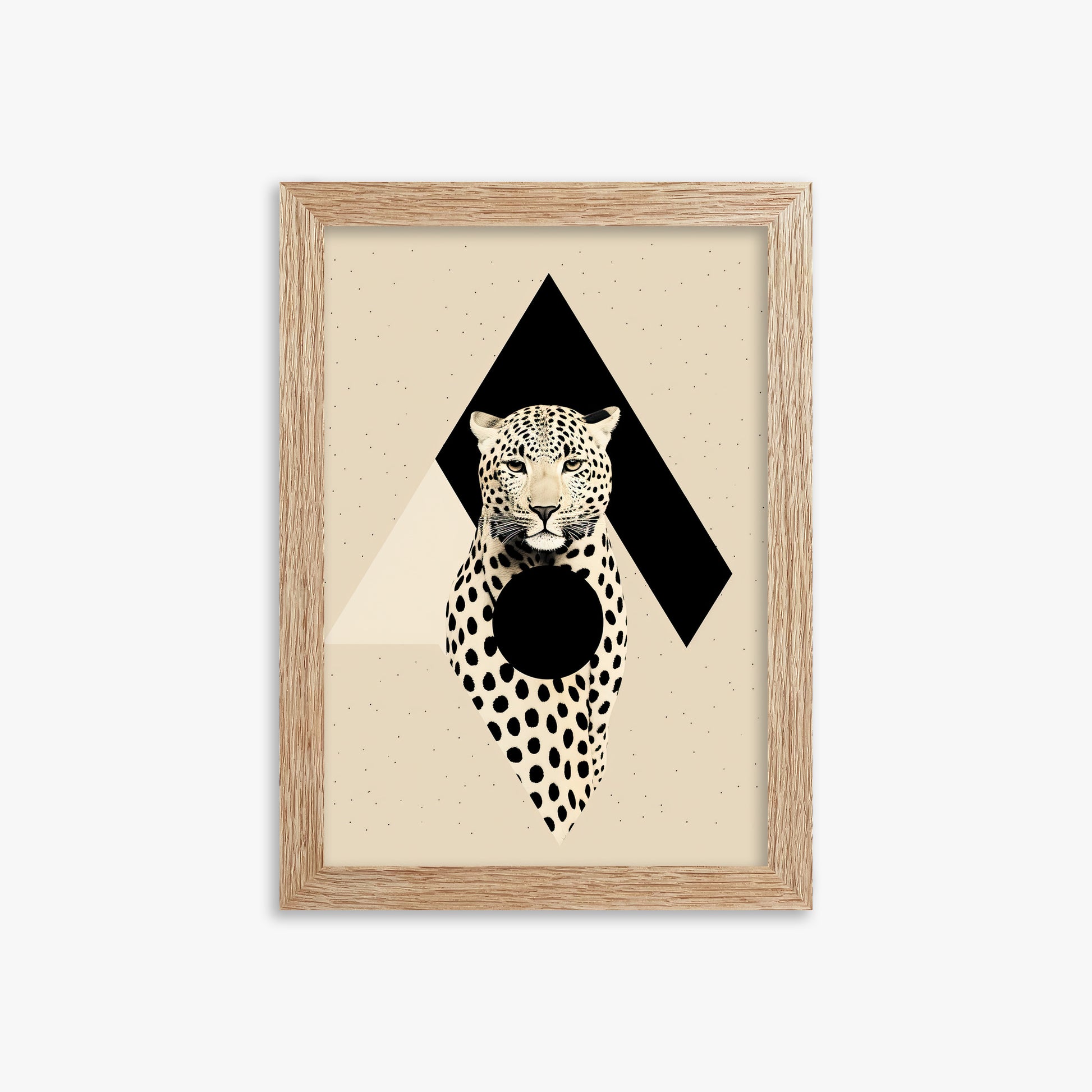 Predator's Prism, 21x30cm Framed Art Reproduction With Raw Oak Frame