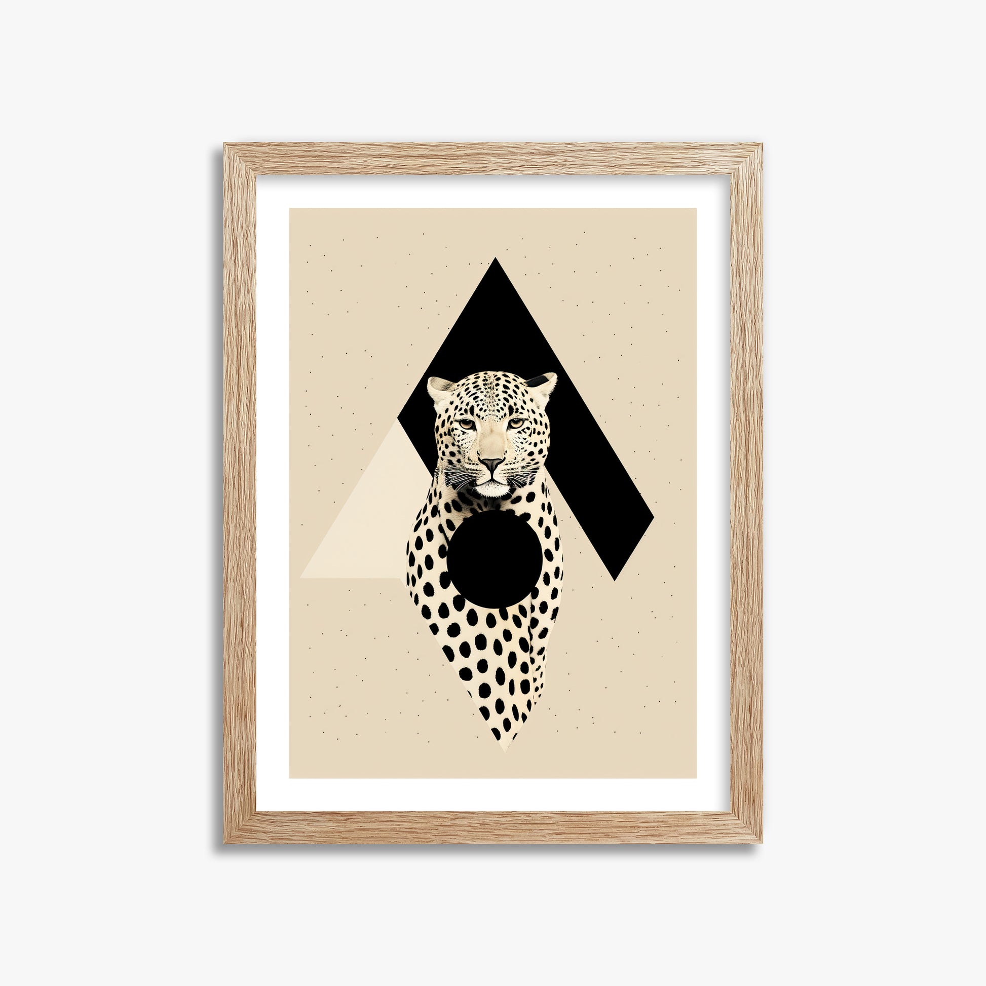 Predator's Prism, 30x40cm Framed Art Reproduction With Raw Oak Frame