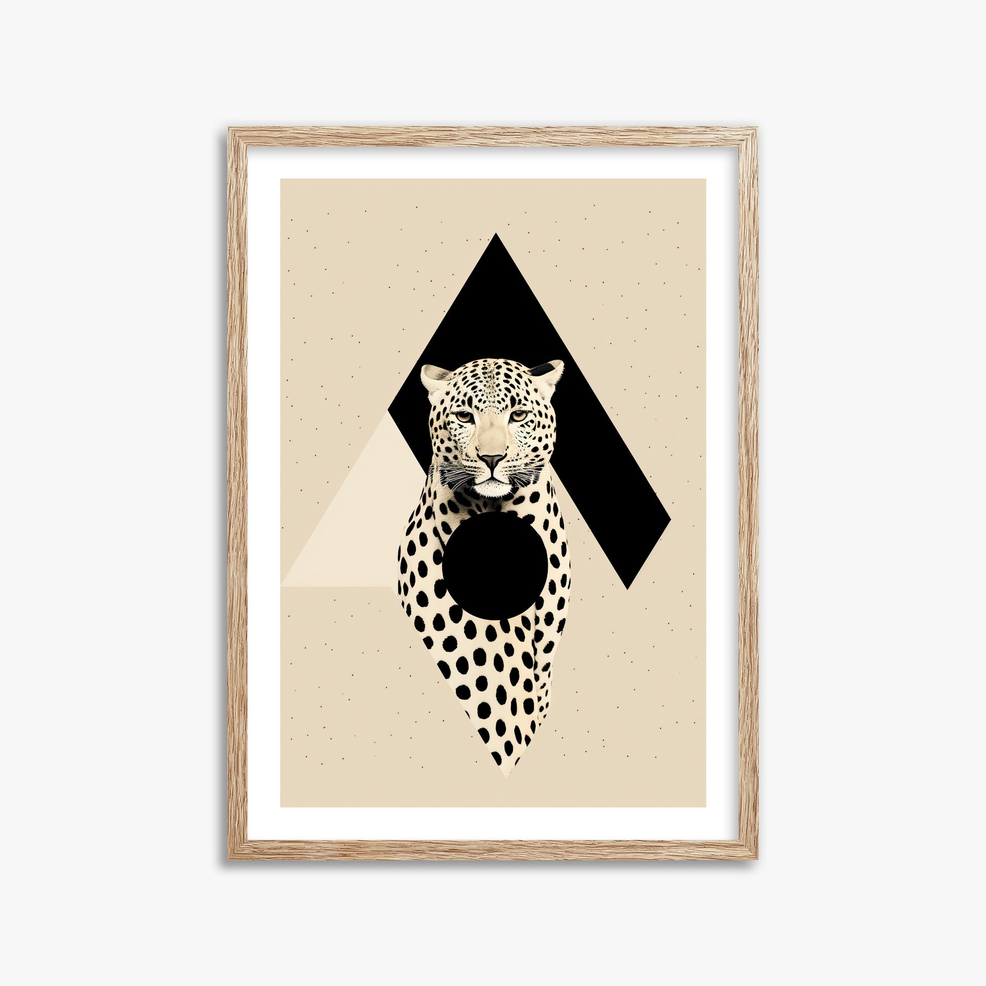 Predator's Prism, 50x70cm Framed Art Reproduction With Raw Oak Frame