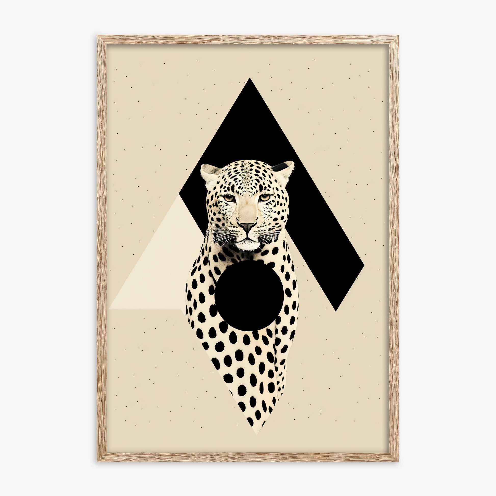 Predator's Prism, 70x100cm Framed Art Reproduction With Raw Oak Frame
