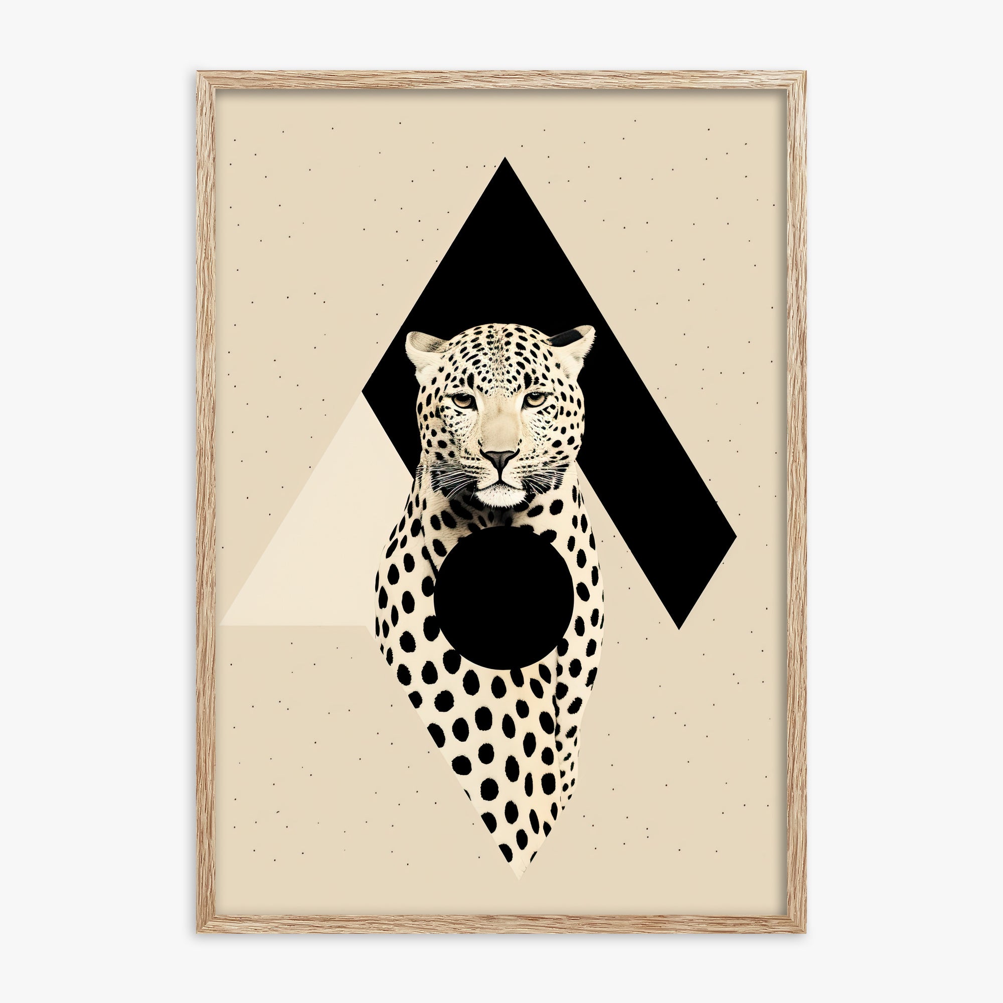 Predator's Prism, 70x100cm Framed Art Reproduction With Raw Oak Frame