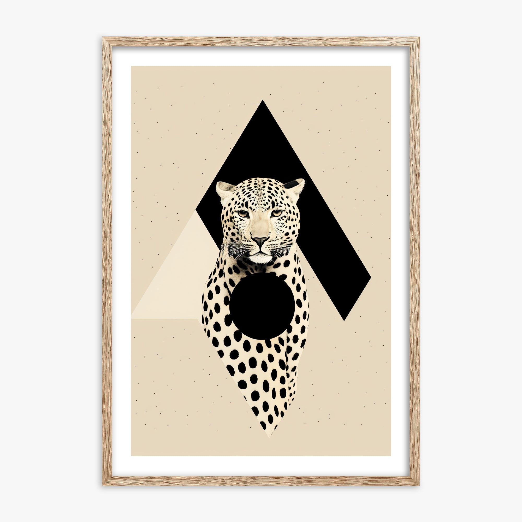 Predator's Prism, 70x100cm Framed Art Reproduction With Raw Oak Frame