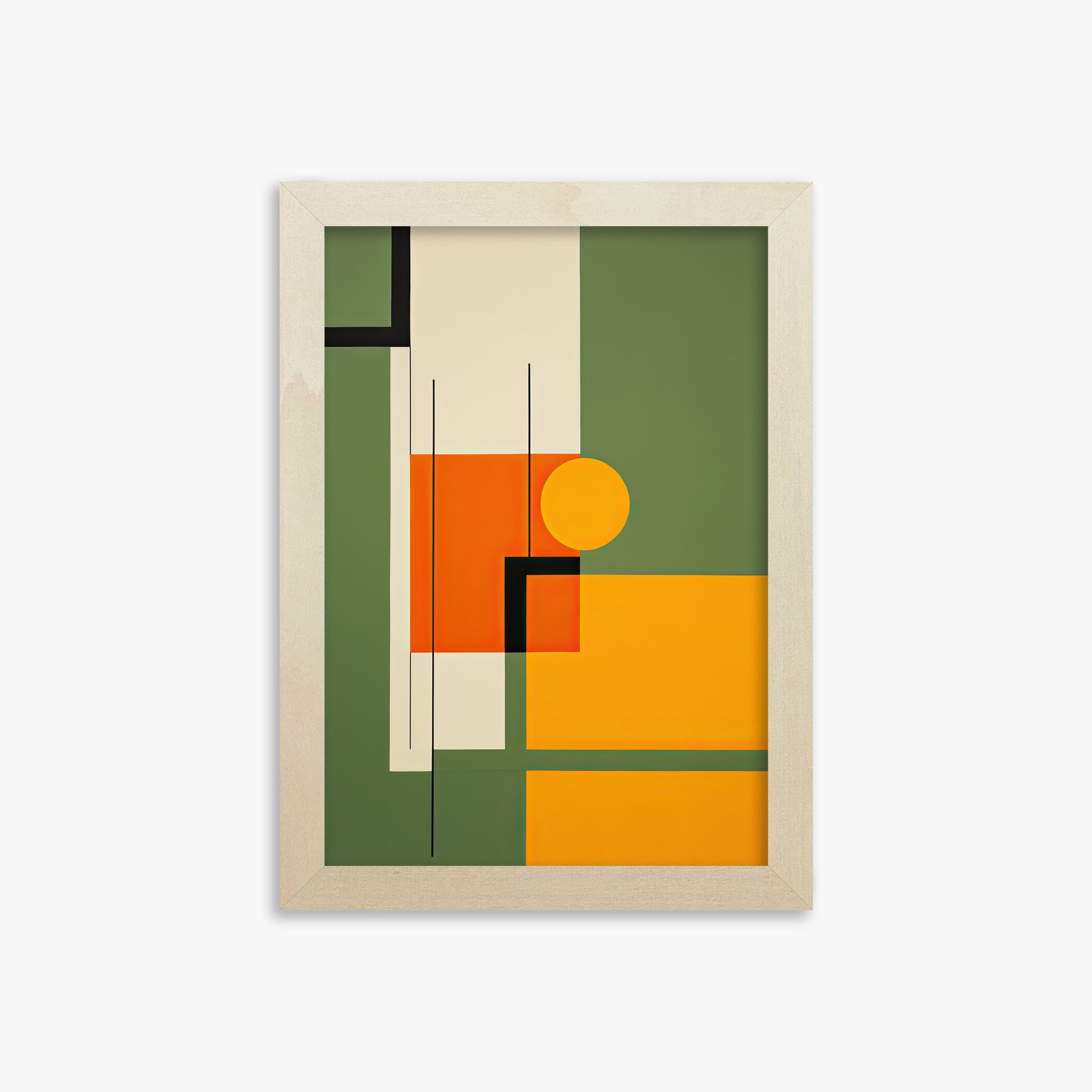 Harvest Grid, 21x30cm Framed Art Reproduction With Lime Wood Frame