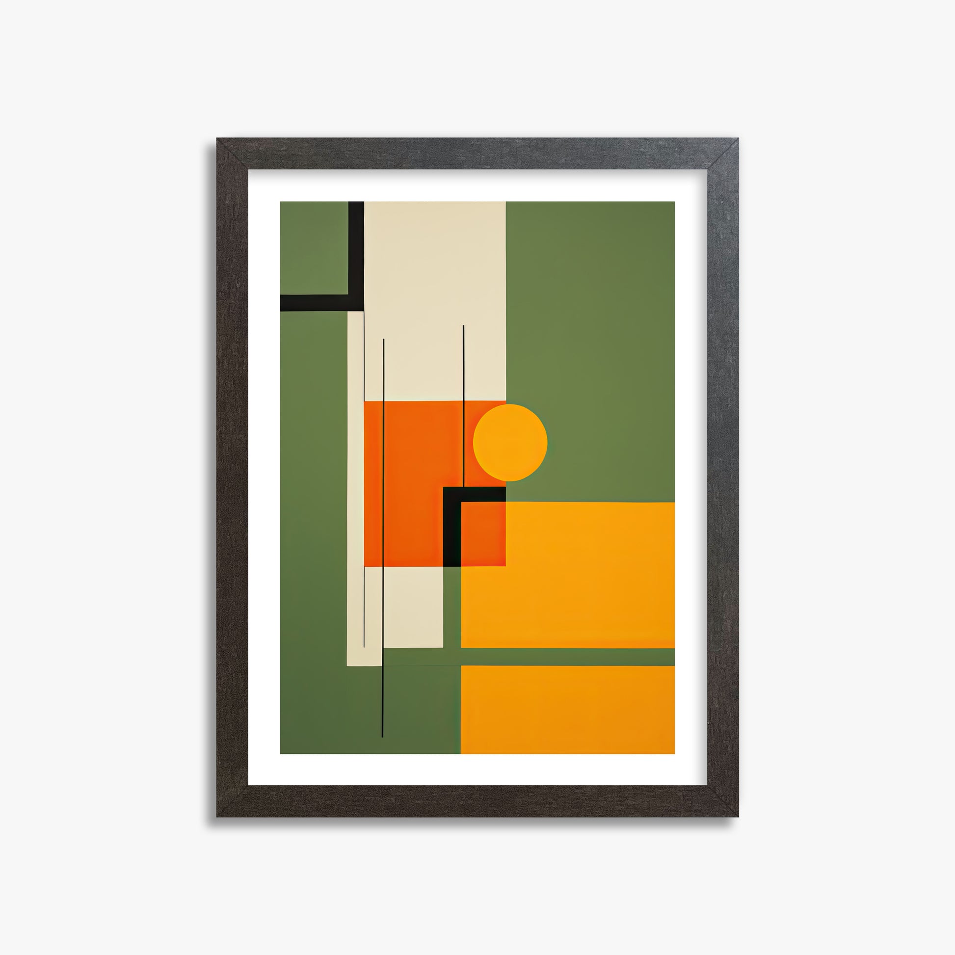 Harvest Grid, 30x40cm Framed Art Reproduction With Espresso Frame