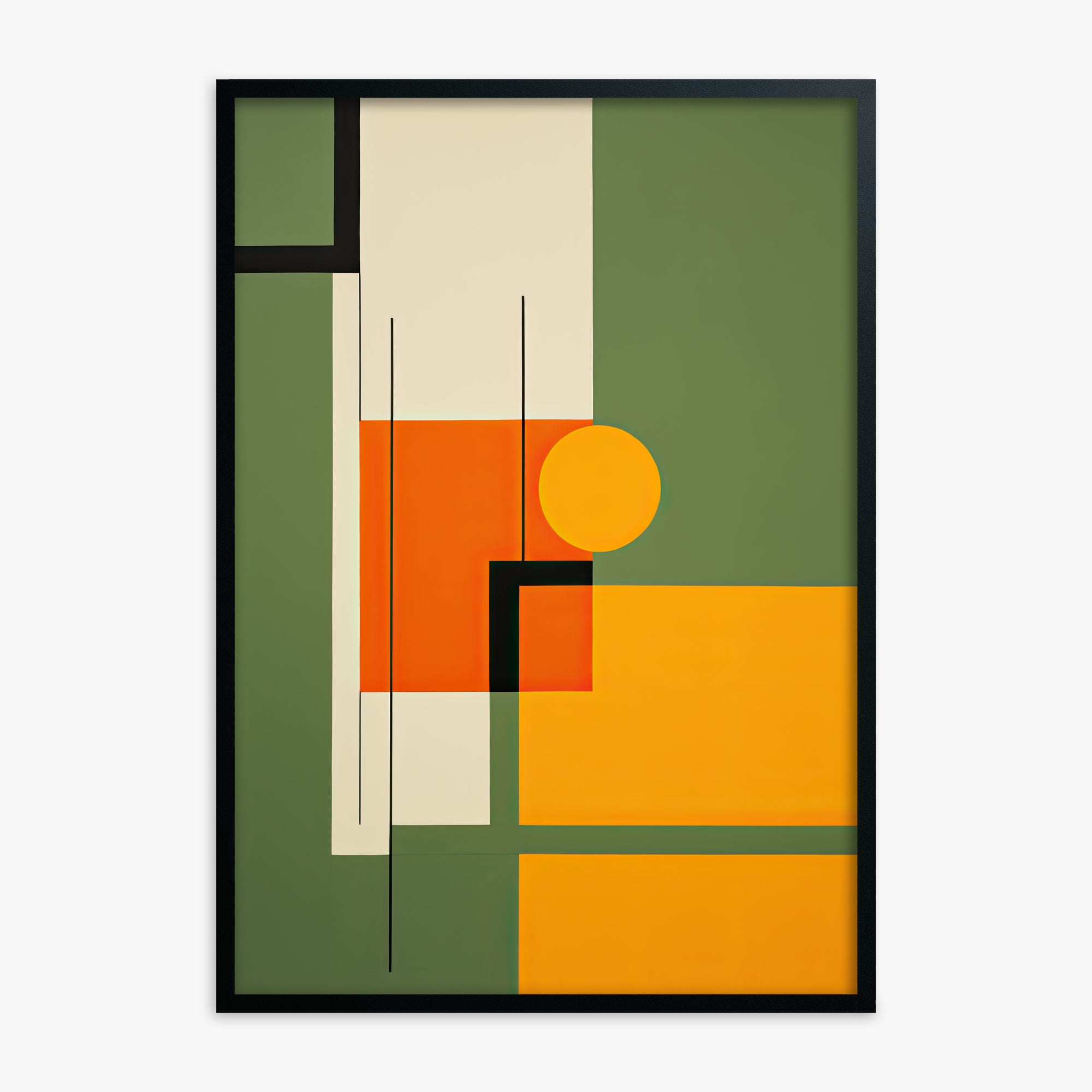 Harvest Grid, Black Framed Poster With Black Frame