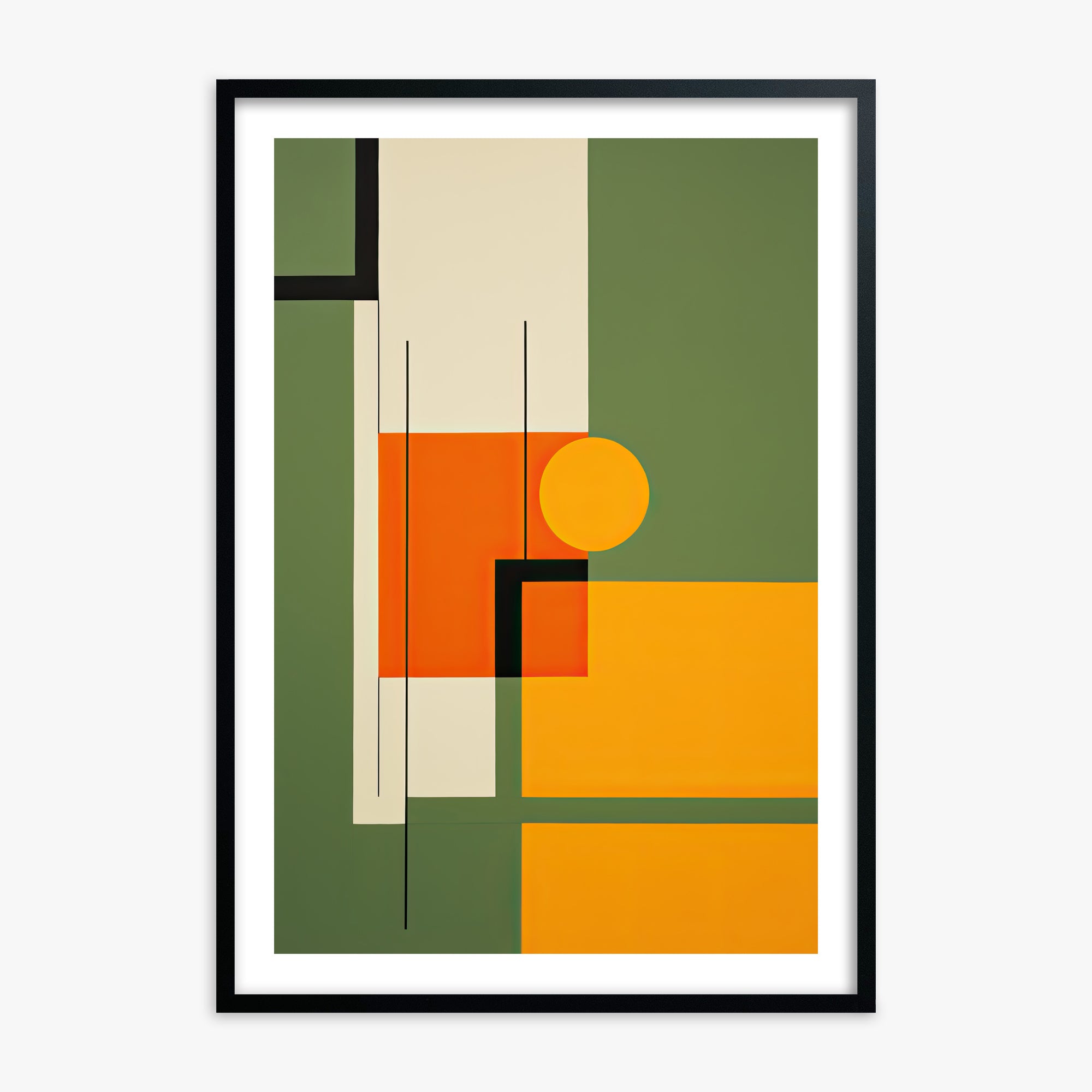 Harvest Grid, Black Framed Poster With Black Frame