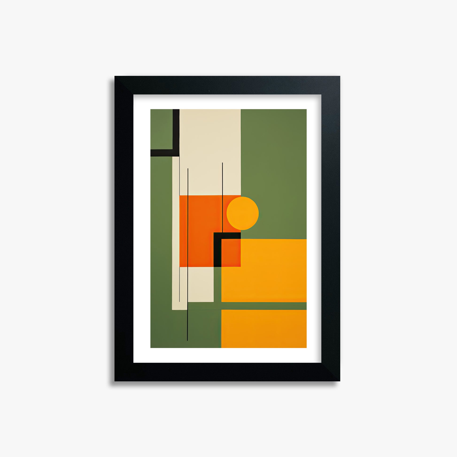 Harvest Grid, 21x30cm Black Framed Art Reproduction