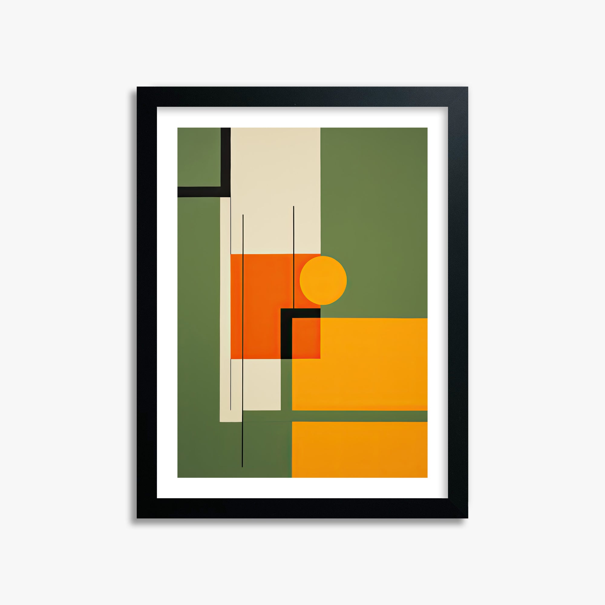 Harvest Grid, 30x40cm Black Framed Art Reproduction