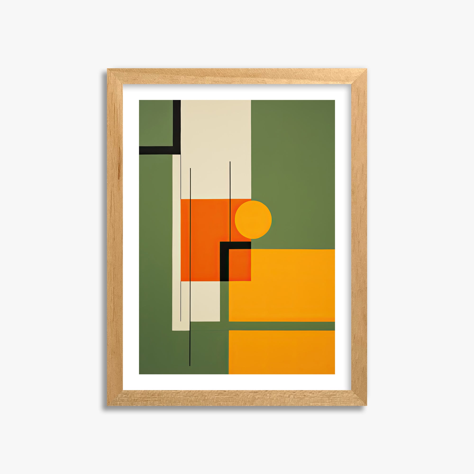 Harvest Grid, 30x40cm Oak Framed Art Reproduction