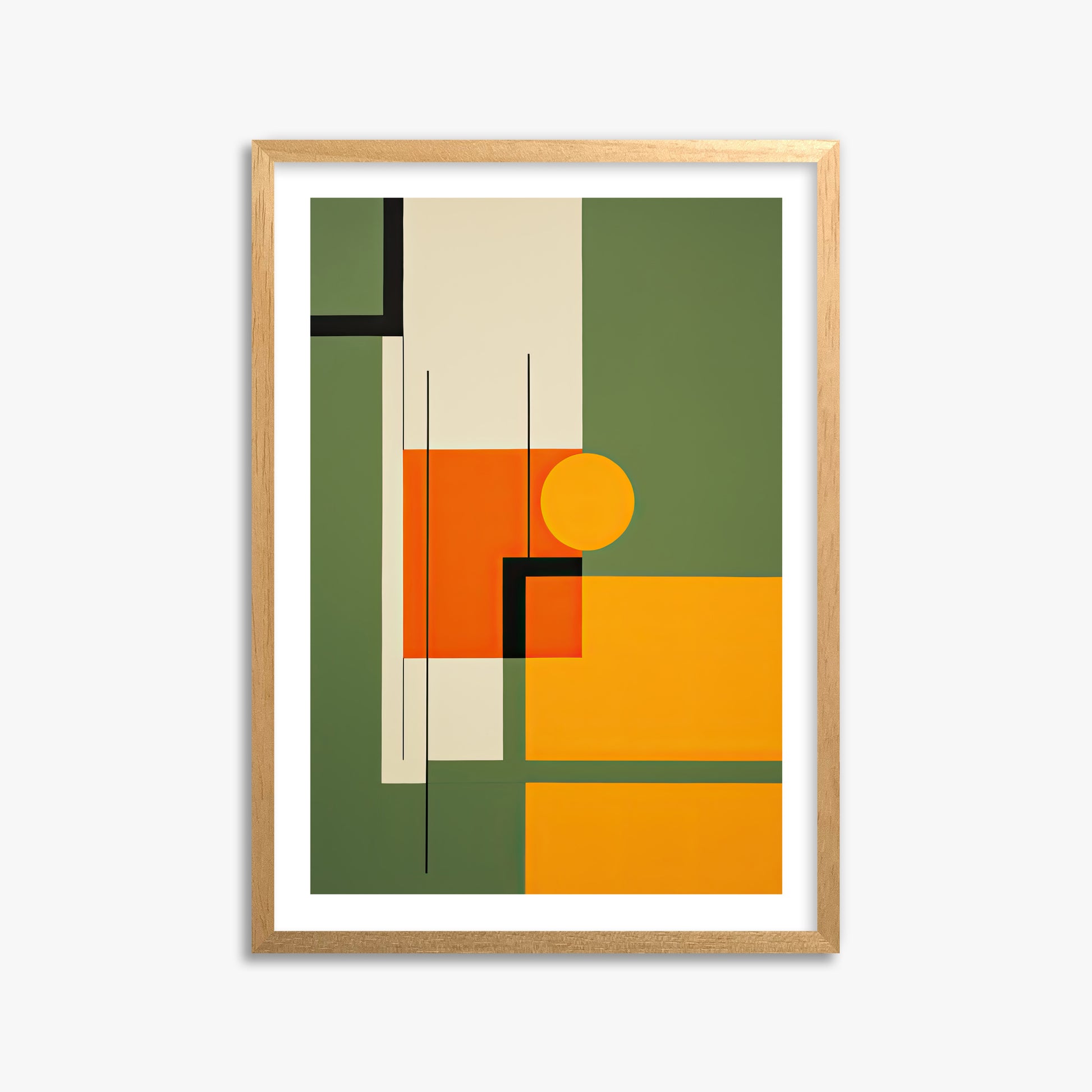 Harvest Grid, 50x70cm Oak Framed Art Reproduction