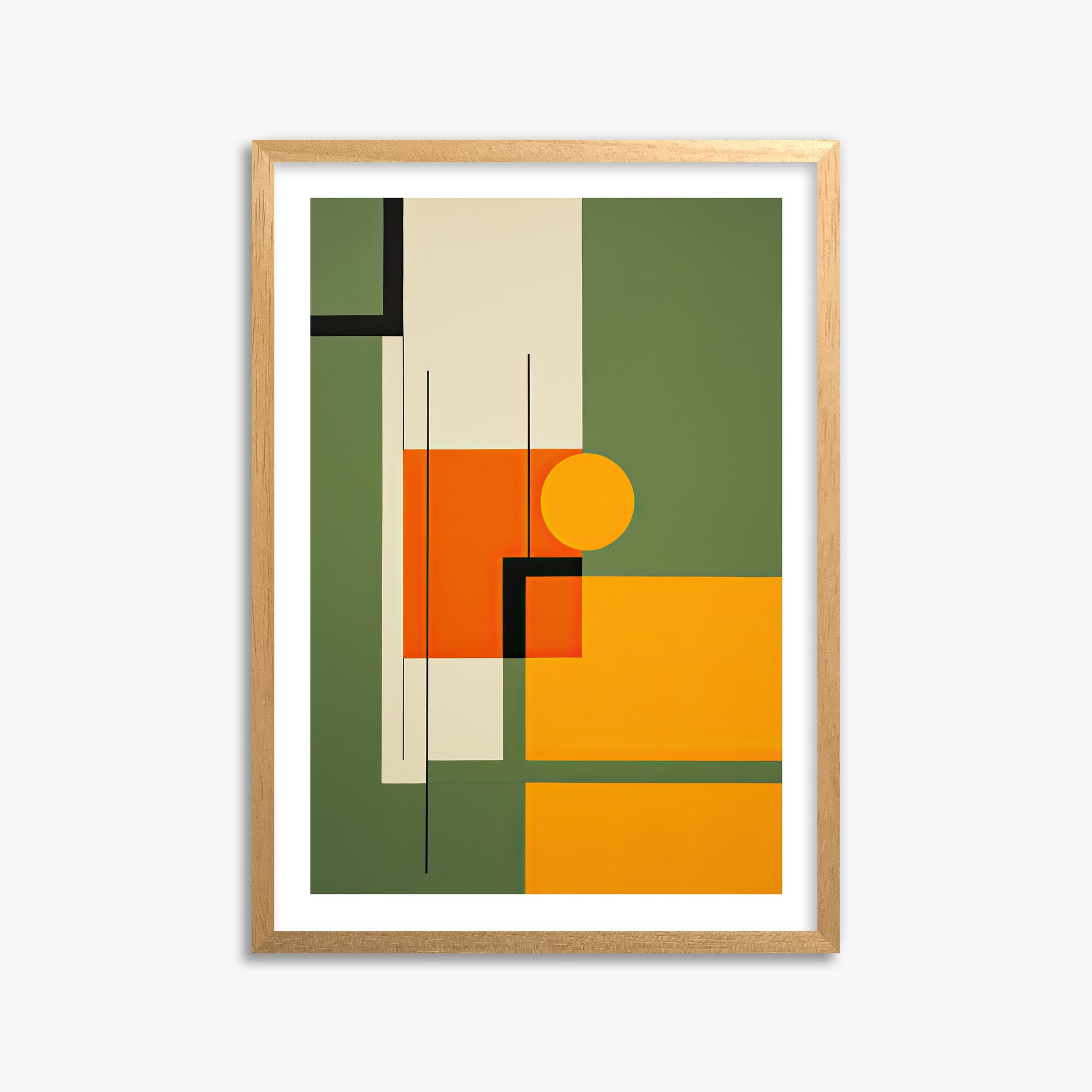 Harvest Grid, 50x70cm Oak Framed Art Reproduction