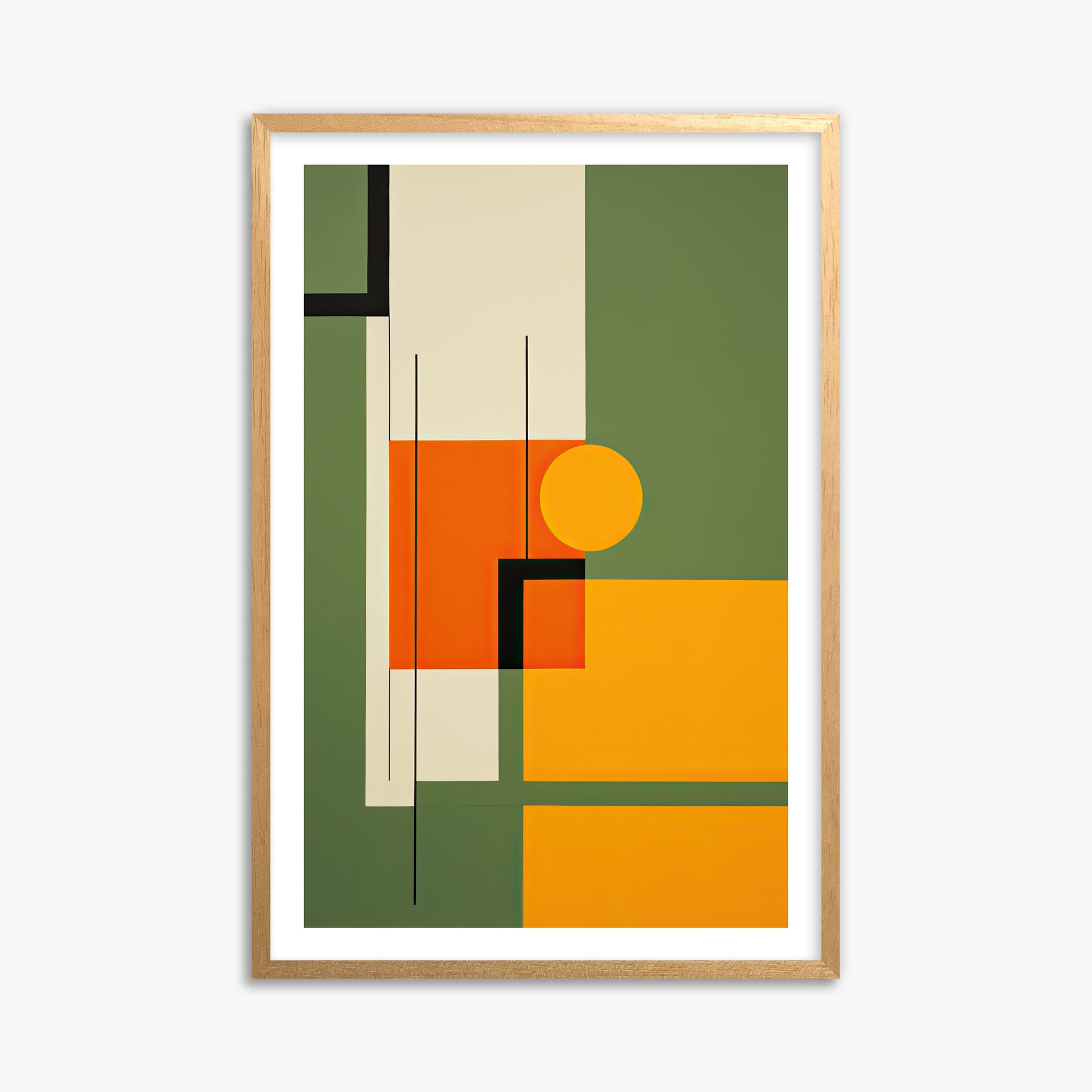 Harvest Grid, 61x91cm Oak Framed Art Reproduction