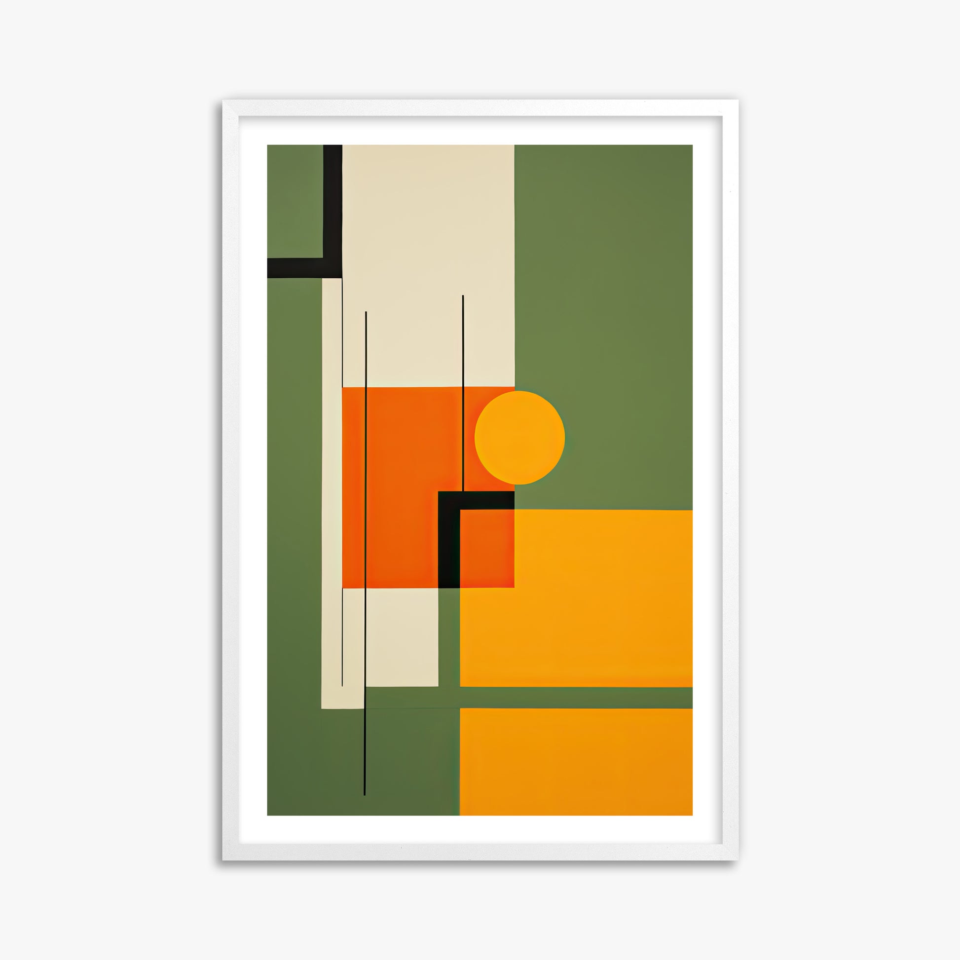 Harvest Grid, 61x91cm Whitek Framed Art Reproduction