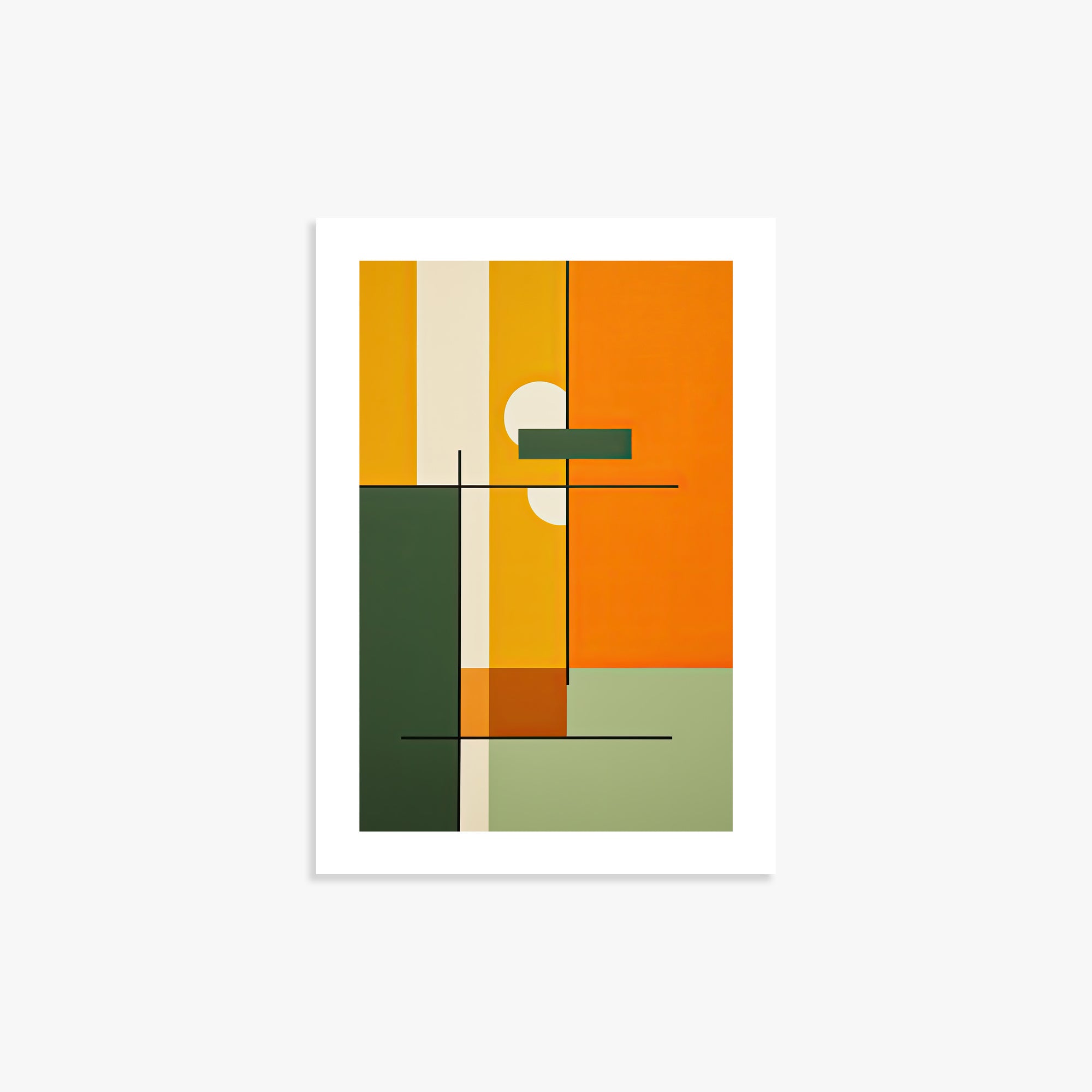 Geometric Sunset Balance, 21x30cm Printed Poster