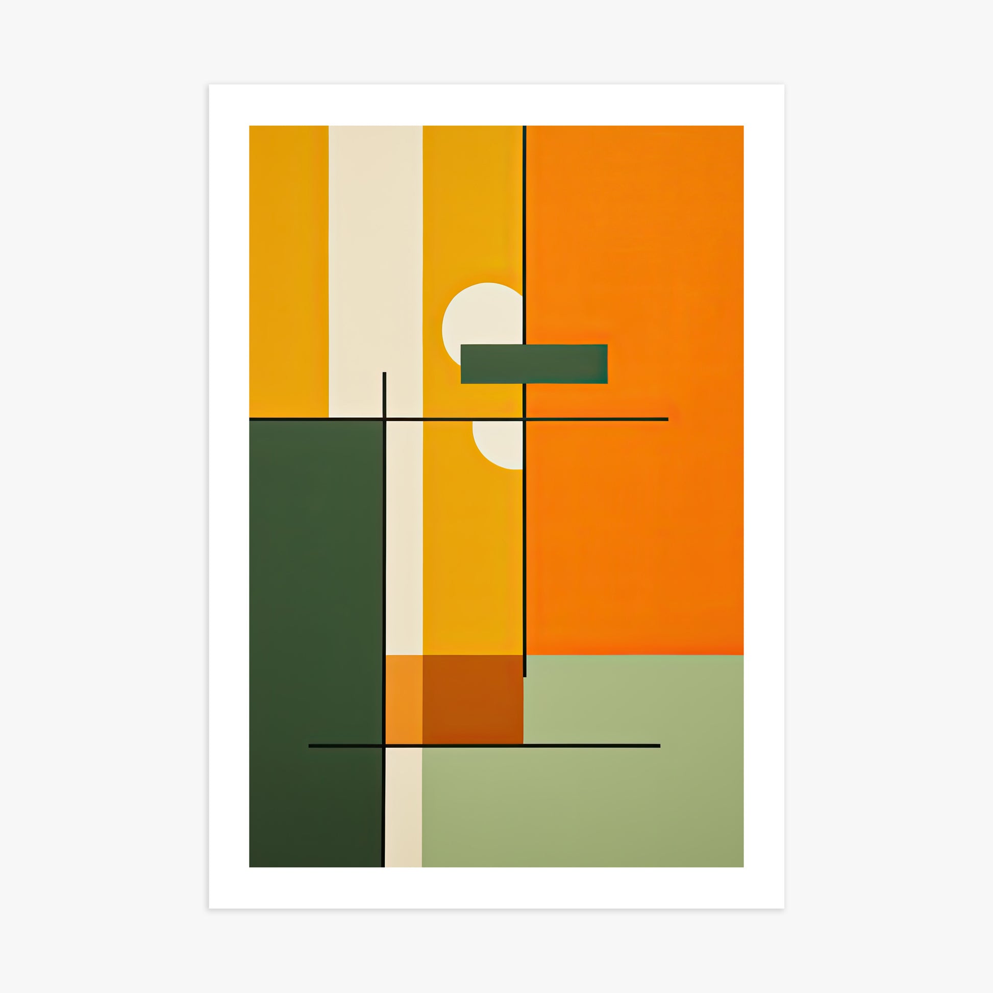 Geometric Sunset Balance, 70x100cm Printed Poster