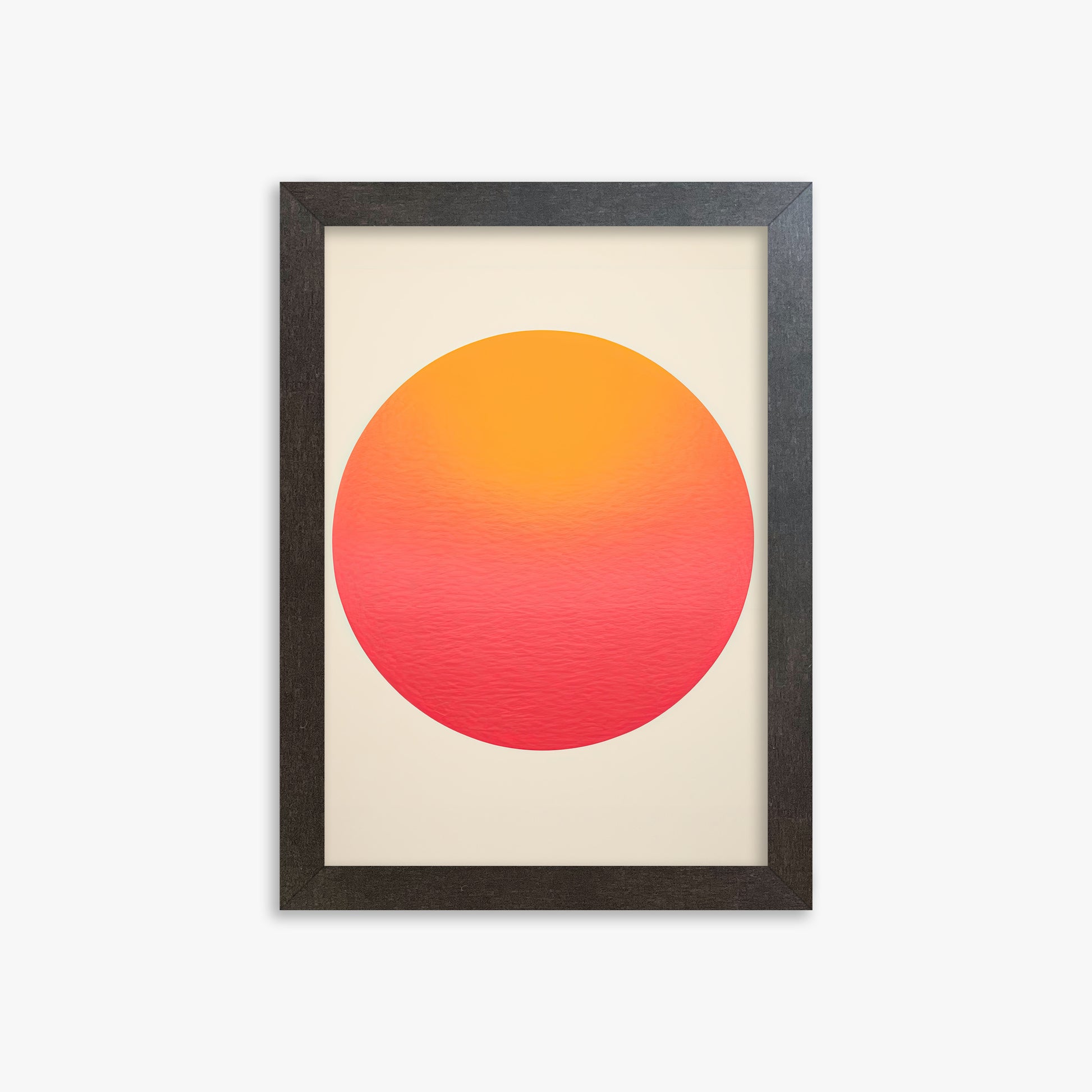 Eternal Sun, 21x30cm Framed Art Reproduction With Espresso Frame