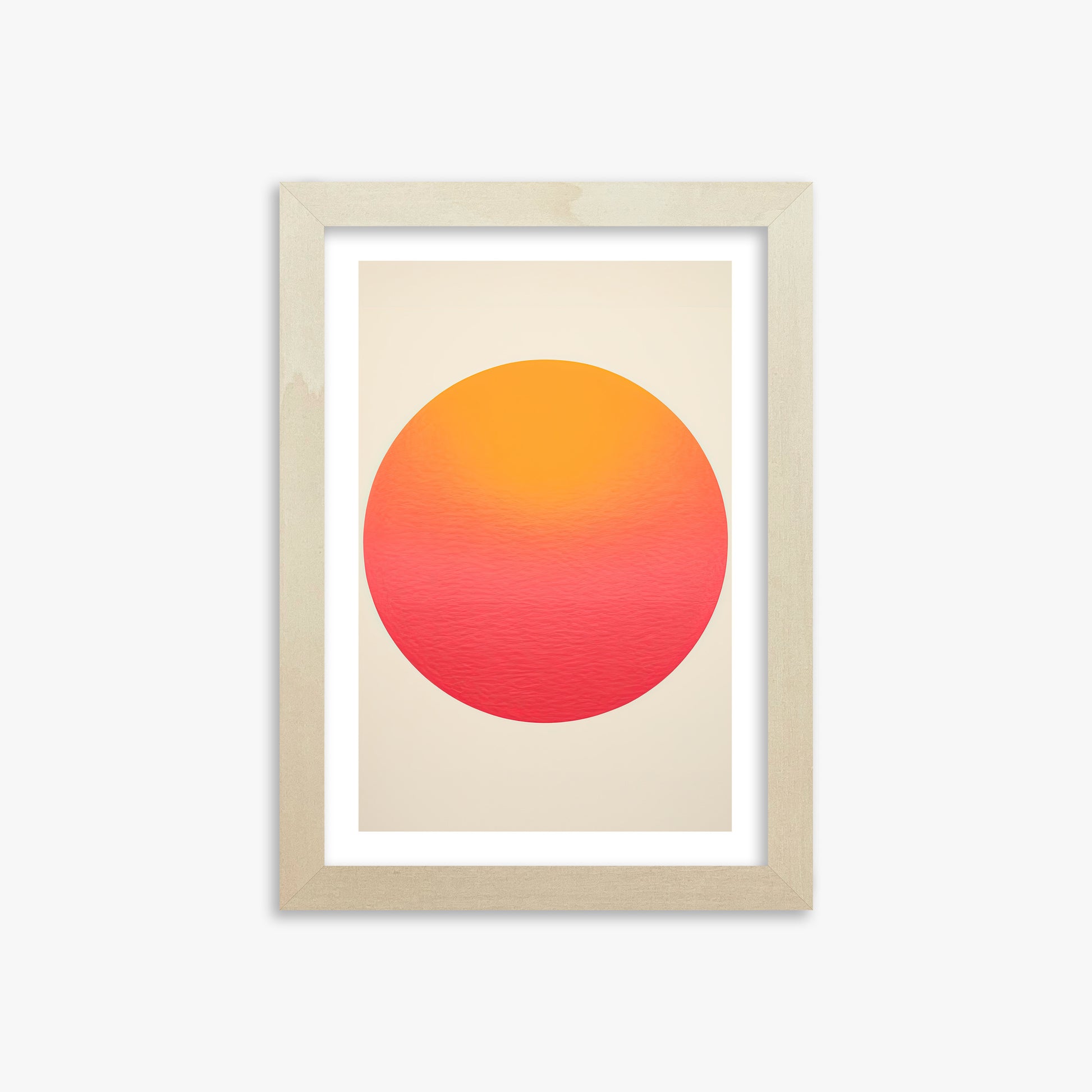 Eternal Sun, 21x30cm Framed Art Reproduction With Lime Wood Frame