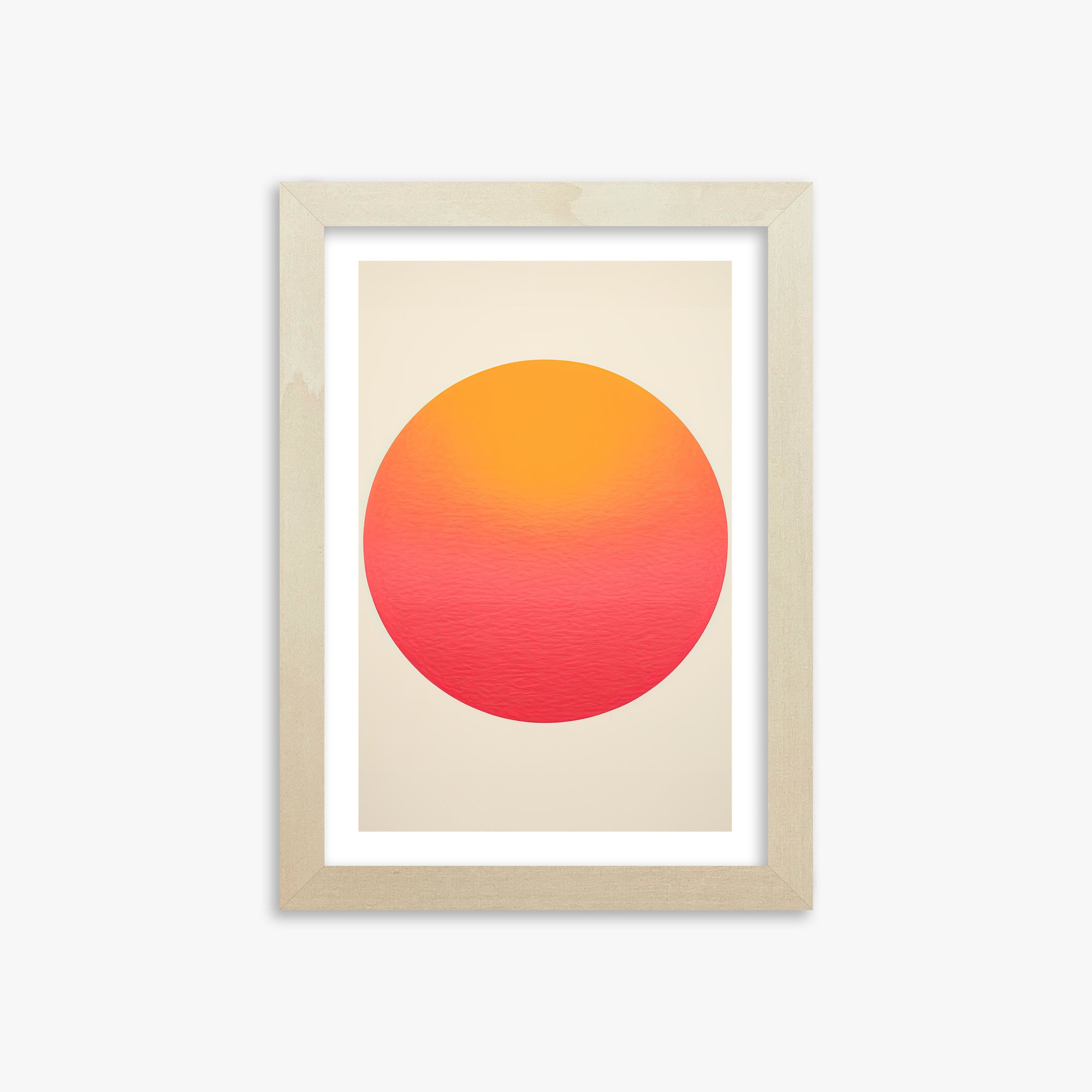 Eternal Sun, 21x30cm Framed Art Reproduction With Lime Wood Frame