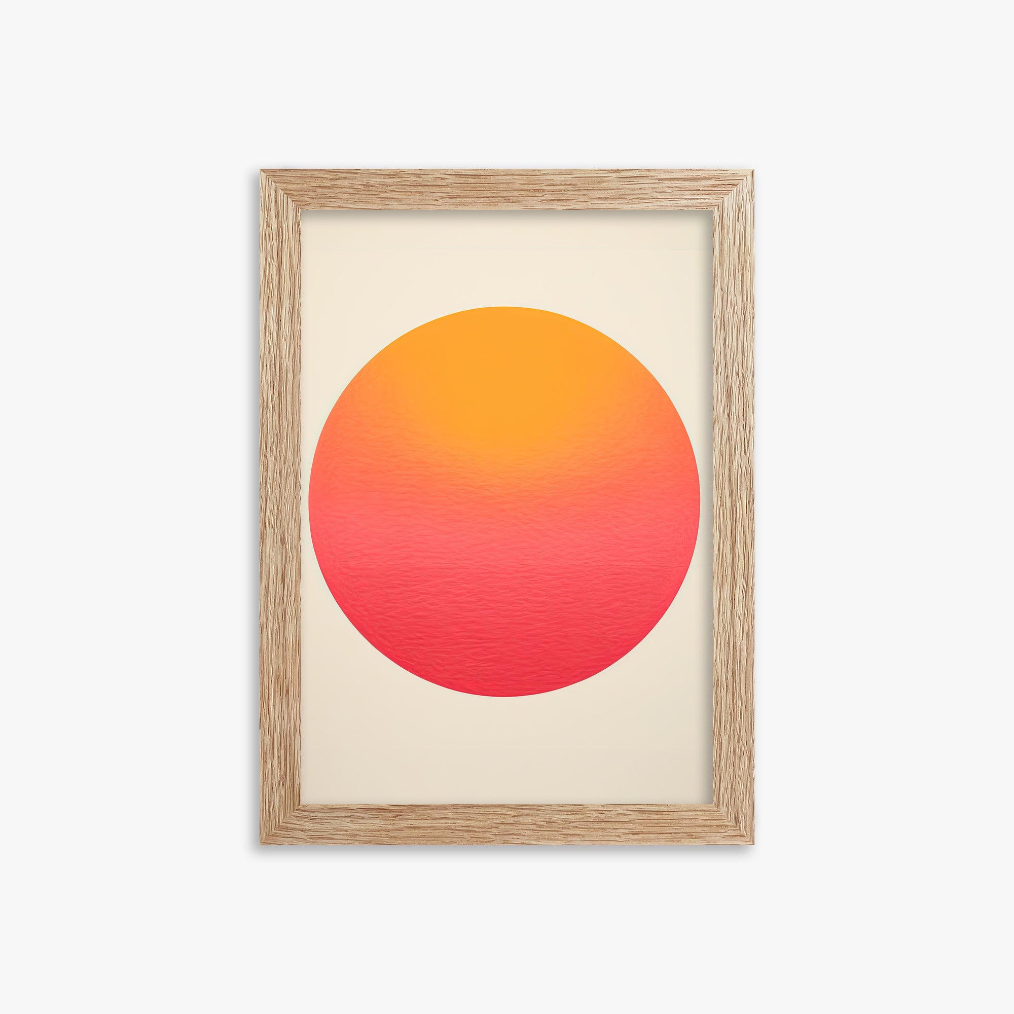 Eternal Sun, 21x30cm Framed Art Reproduction With Raw Oak Frame
