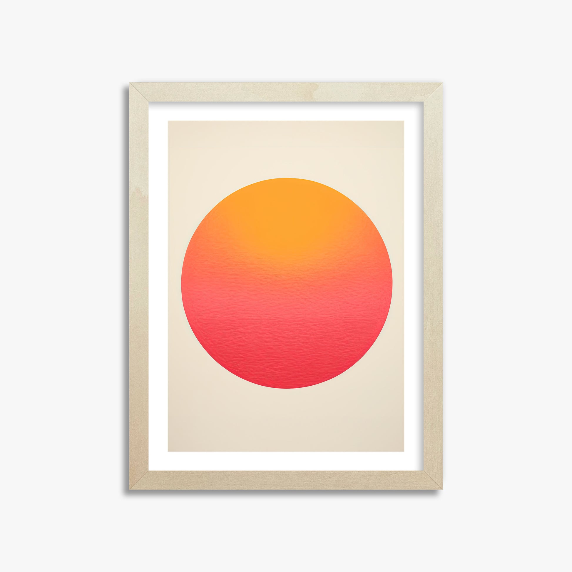 Eternal Sun, 30x40cm Framed Art Reproduction With Lime Wood Frame