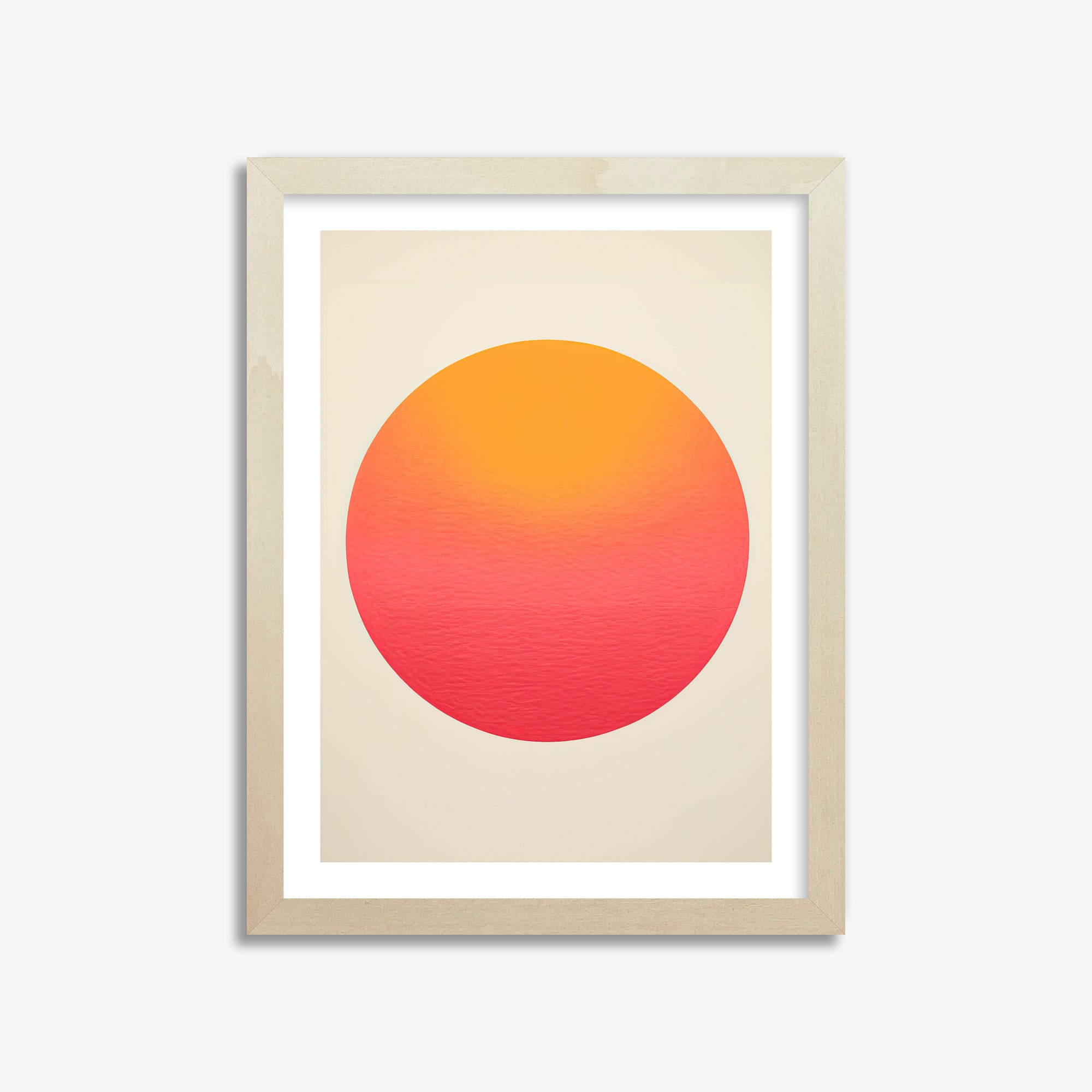 Eternal Sun, 30x40cm Framed Art Reproduction With Lime Wood Frame