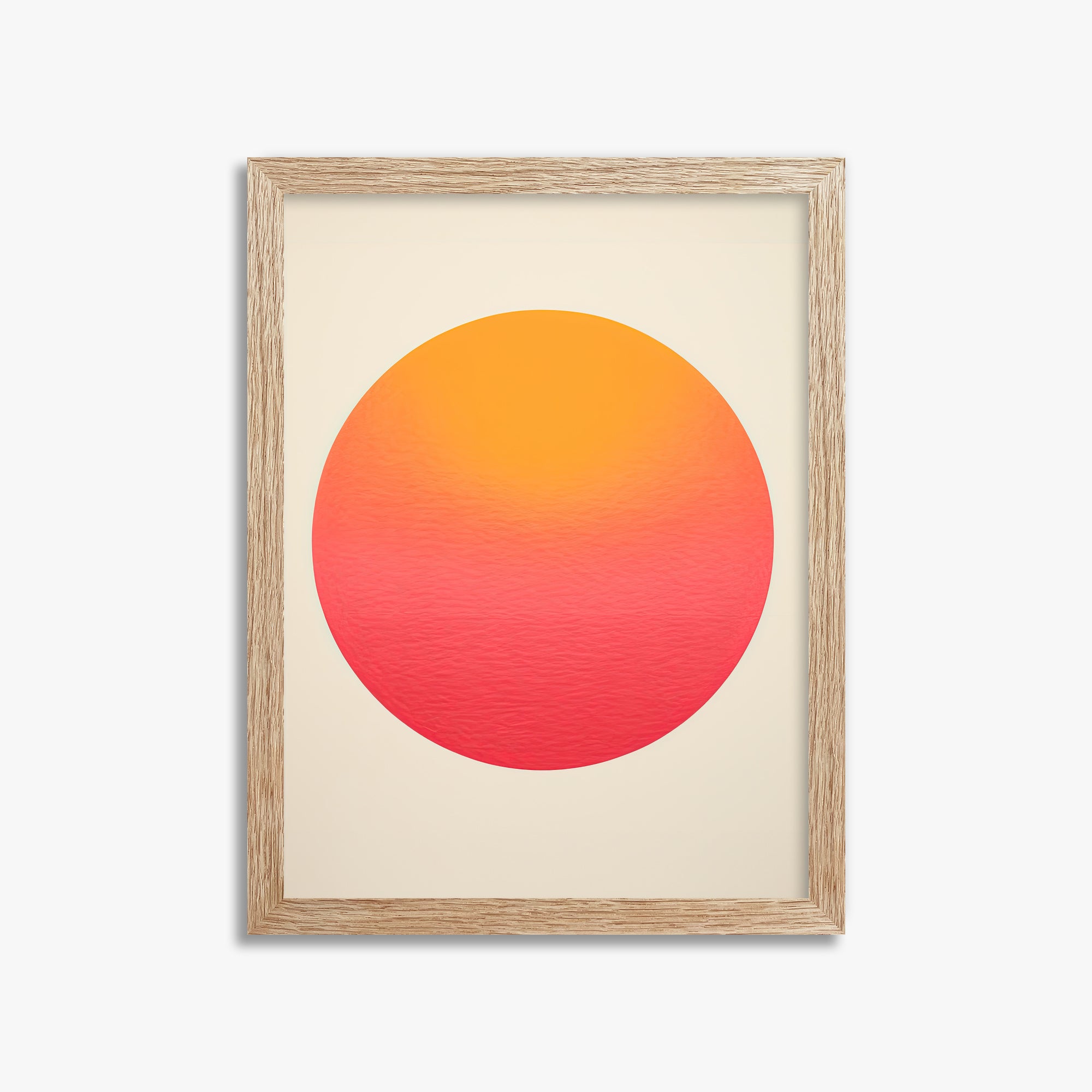 Eternal Sun, 30x40cm Framed Art Reproduction With Raw Oak Frame