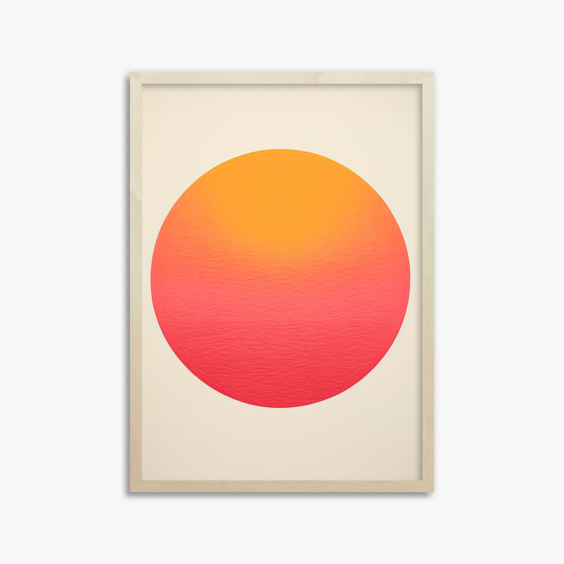 Eternal Sun, 50x70cm Framed Art Reproduction With Lime Wood Frame