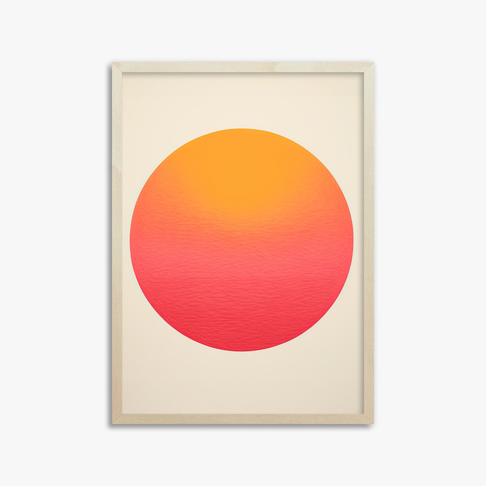 Eternal Sun, 50x70cm Framed Art Reproduction With Lime Wood Frame