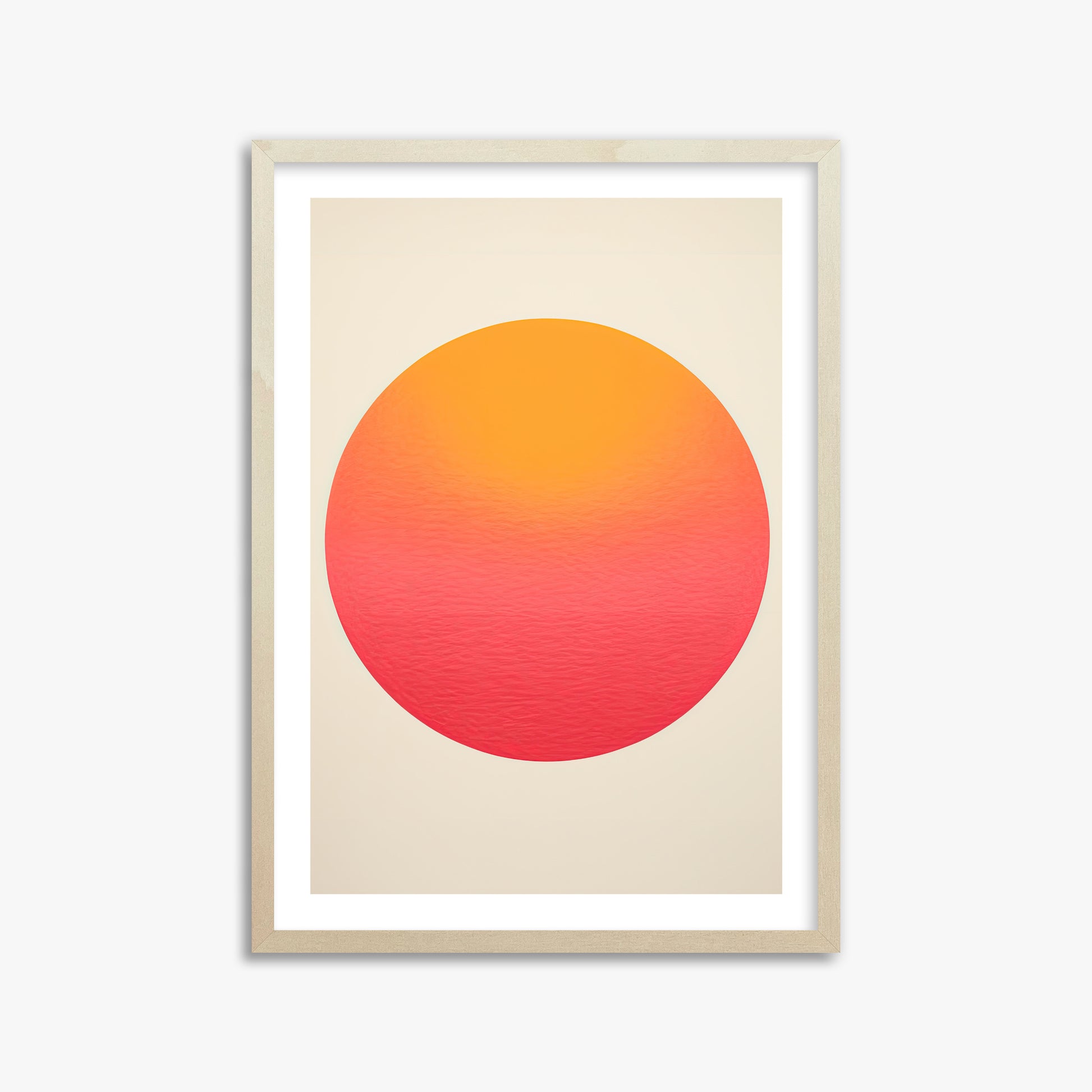 Eternal Sun, 50x70cm Framed Art Reproduction With Lime Wood Frame