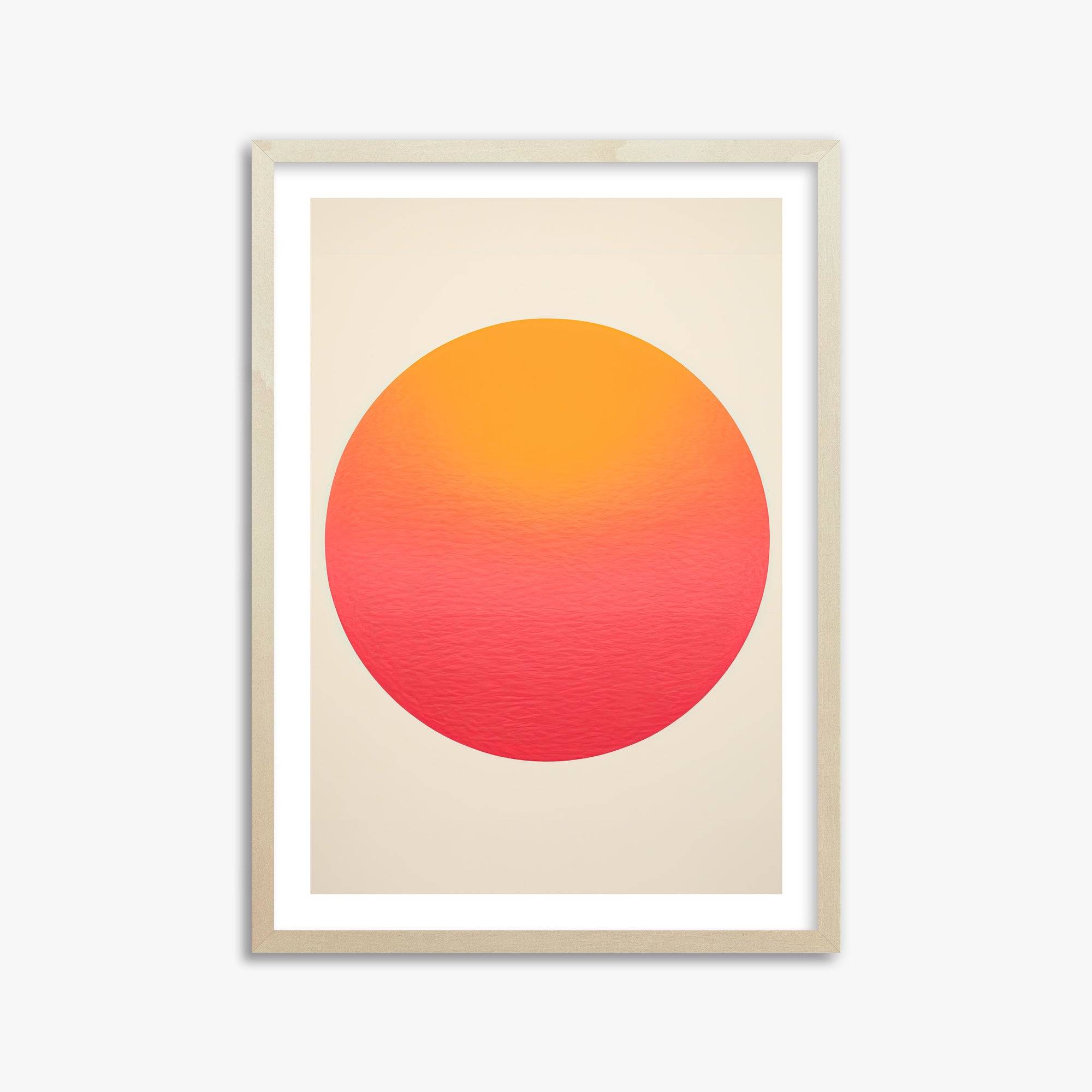 Eternal Sun, 50x70cm Framed Art Reproduction With Lime Wood Frame