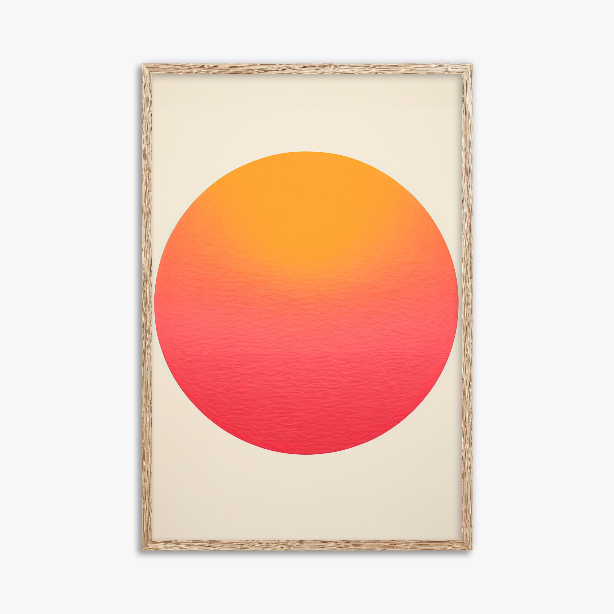 Eternal Sun, 61x91cm Framed Art Reproduction With Raw Oak Frame