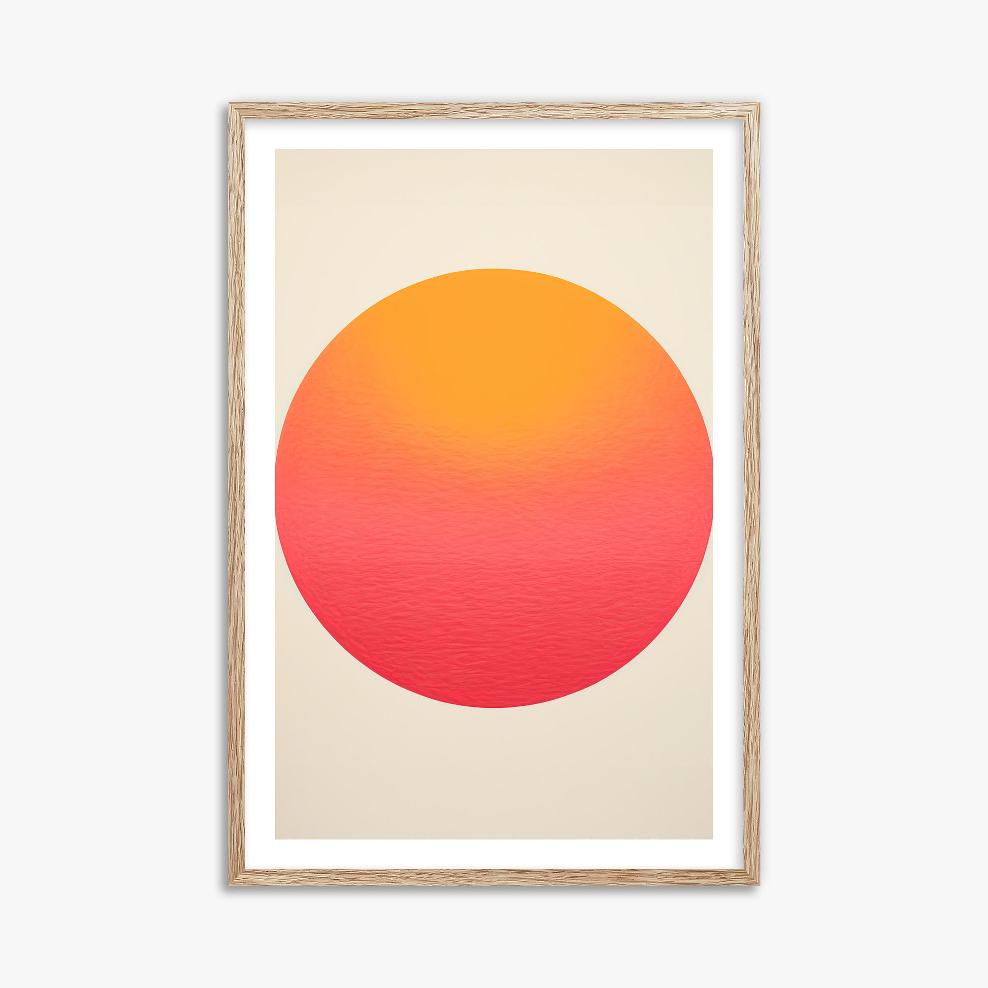 Eternal Sun, 61x91cm Framed Art Reproduction With Raw Oak Frame