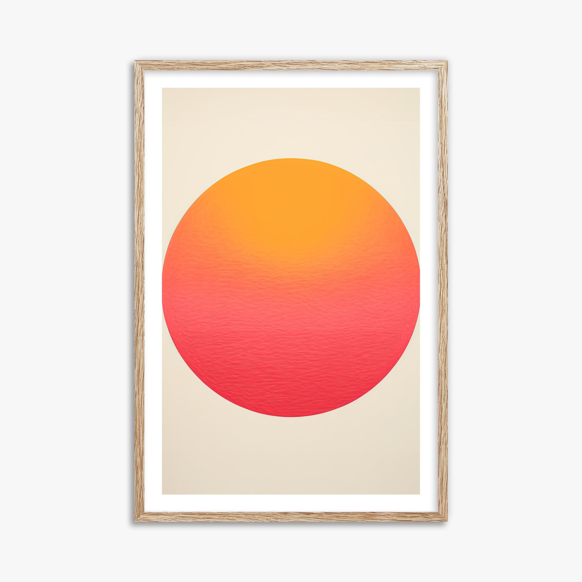 Eternal Sun, 61x91cm Framed Art Reproduction With Raw Oak Frame