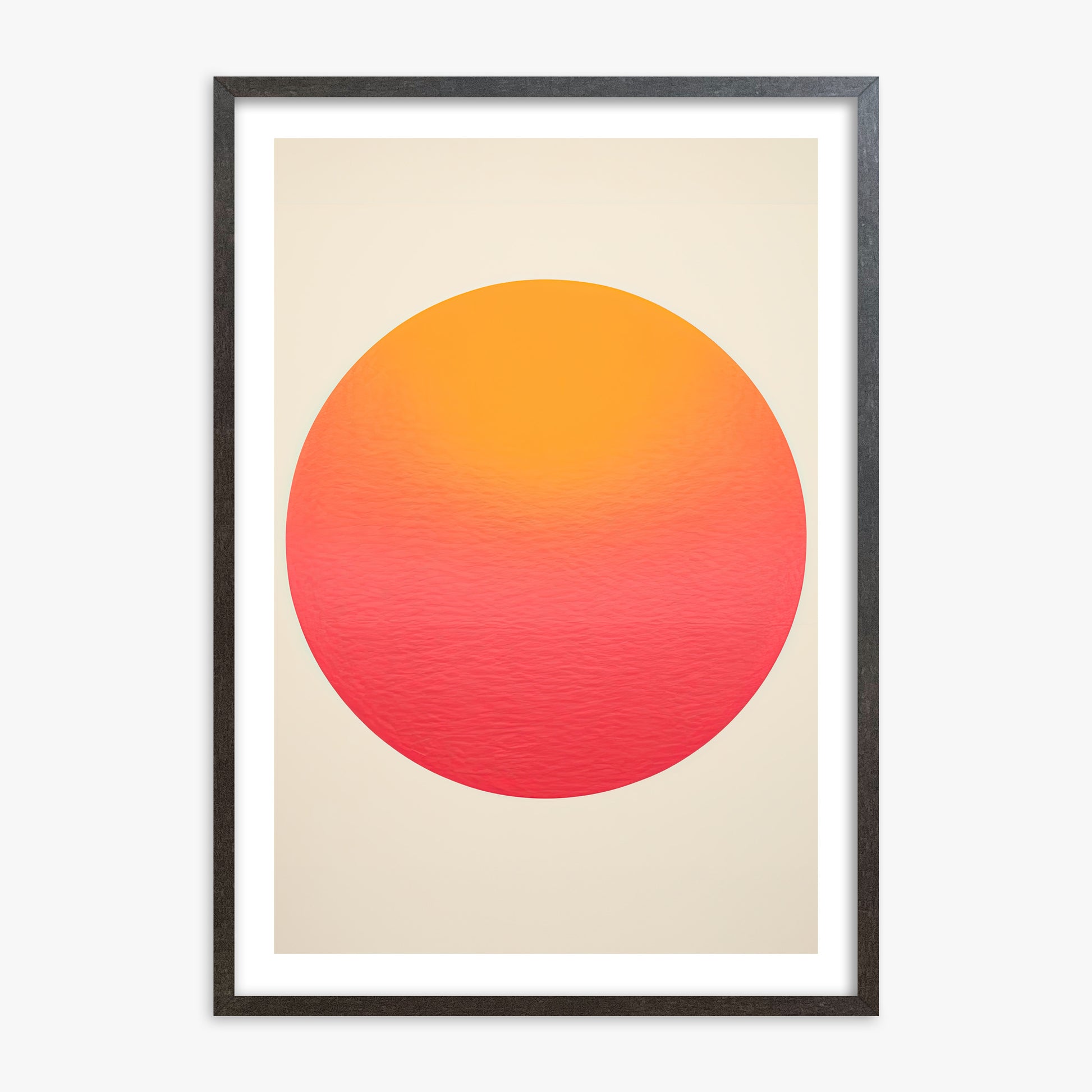 Eternal Sun, 70x100cm Framed Art Reproduction With Espresso Frame