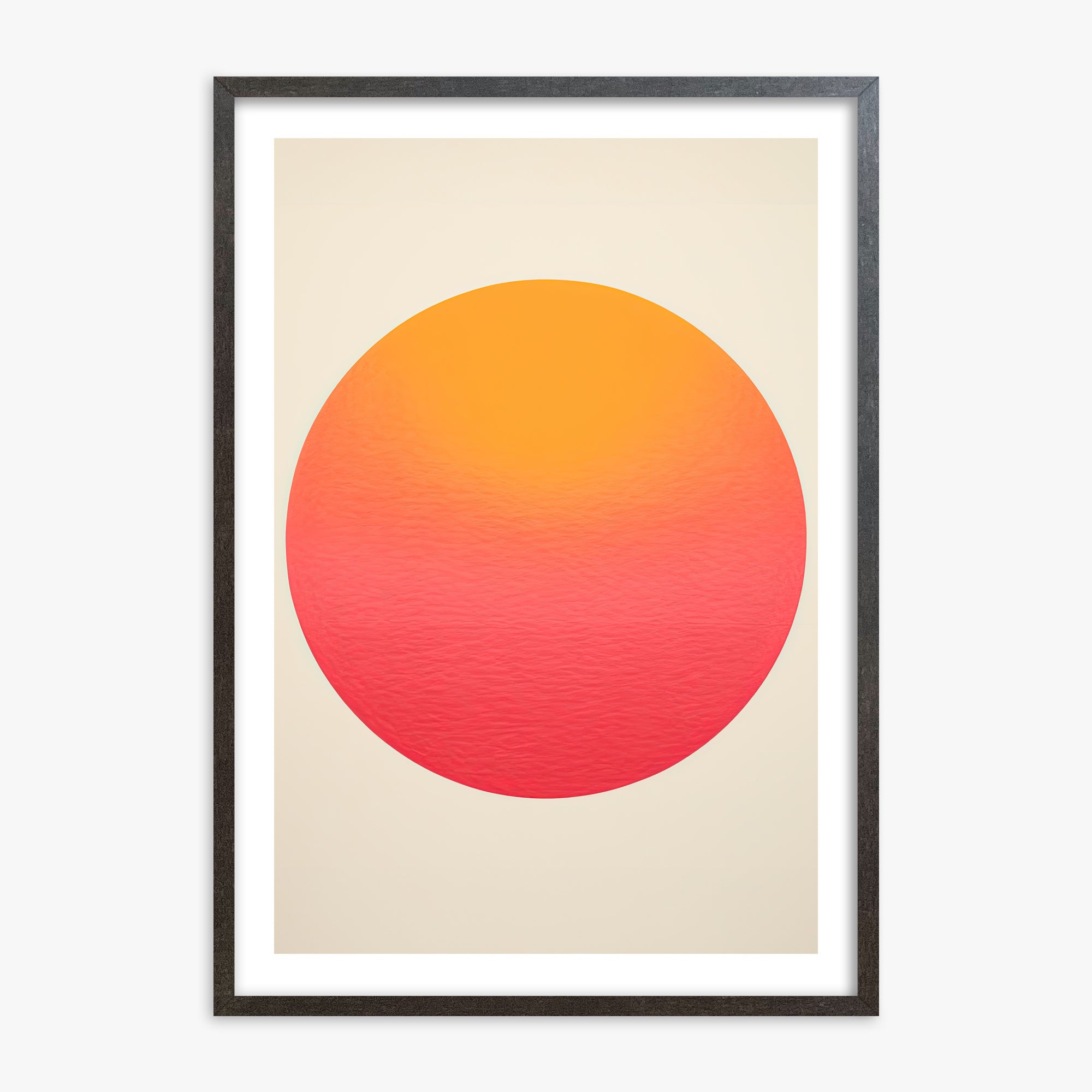 Eternal Sun, 70x100cm Framed Art Reproduction With Espresso Frame