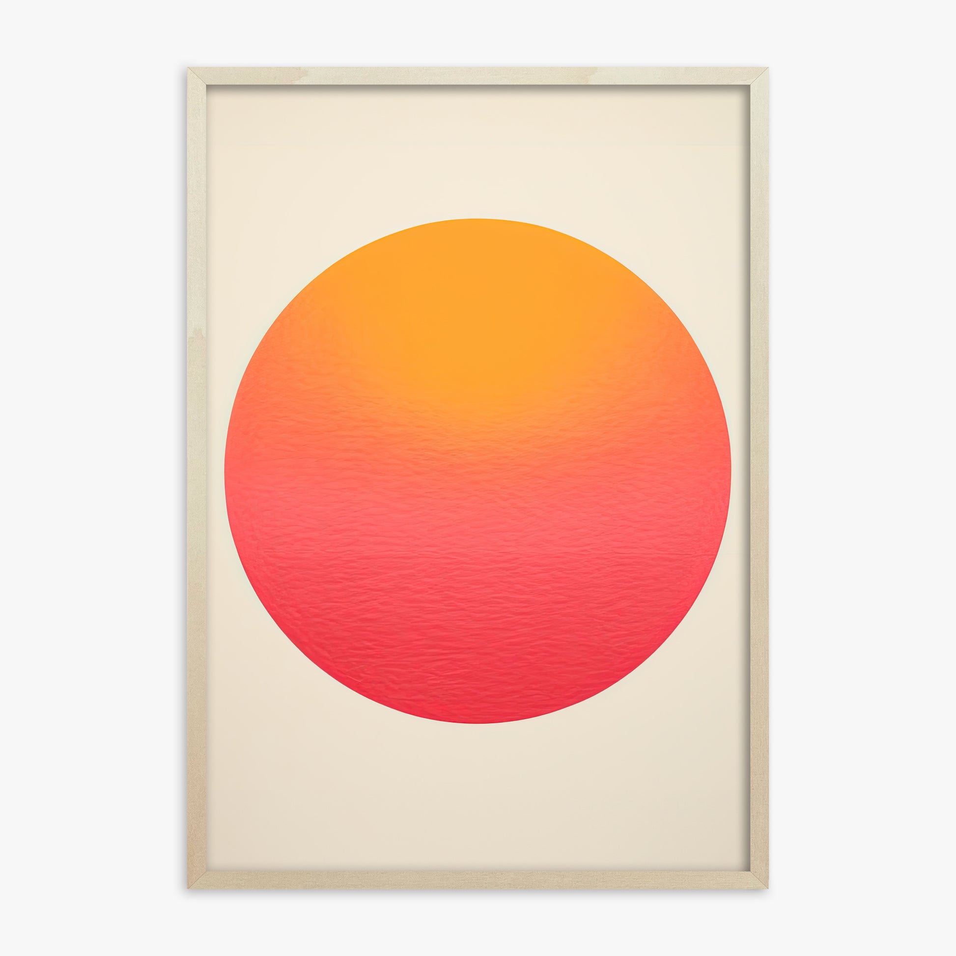 Eternal Sun, 70x100cm Framed Art Reproduction With Lime Wood Frame
