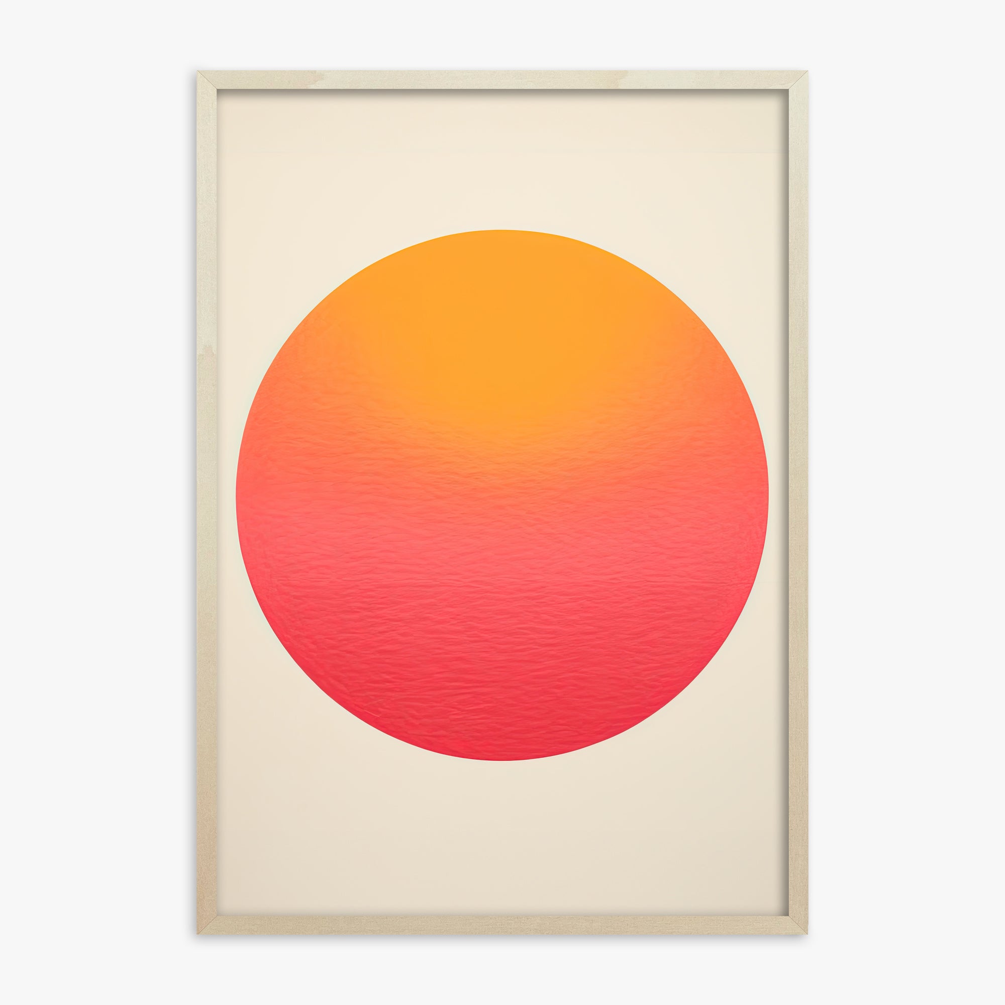 Eternal Sun, 70x100cm Framed Art Reproduction With Lime Wood Frame
