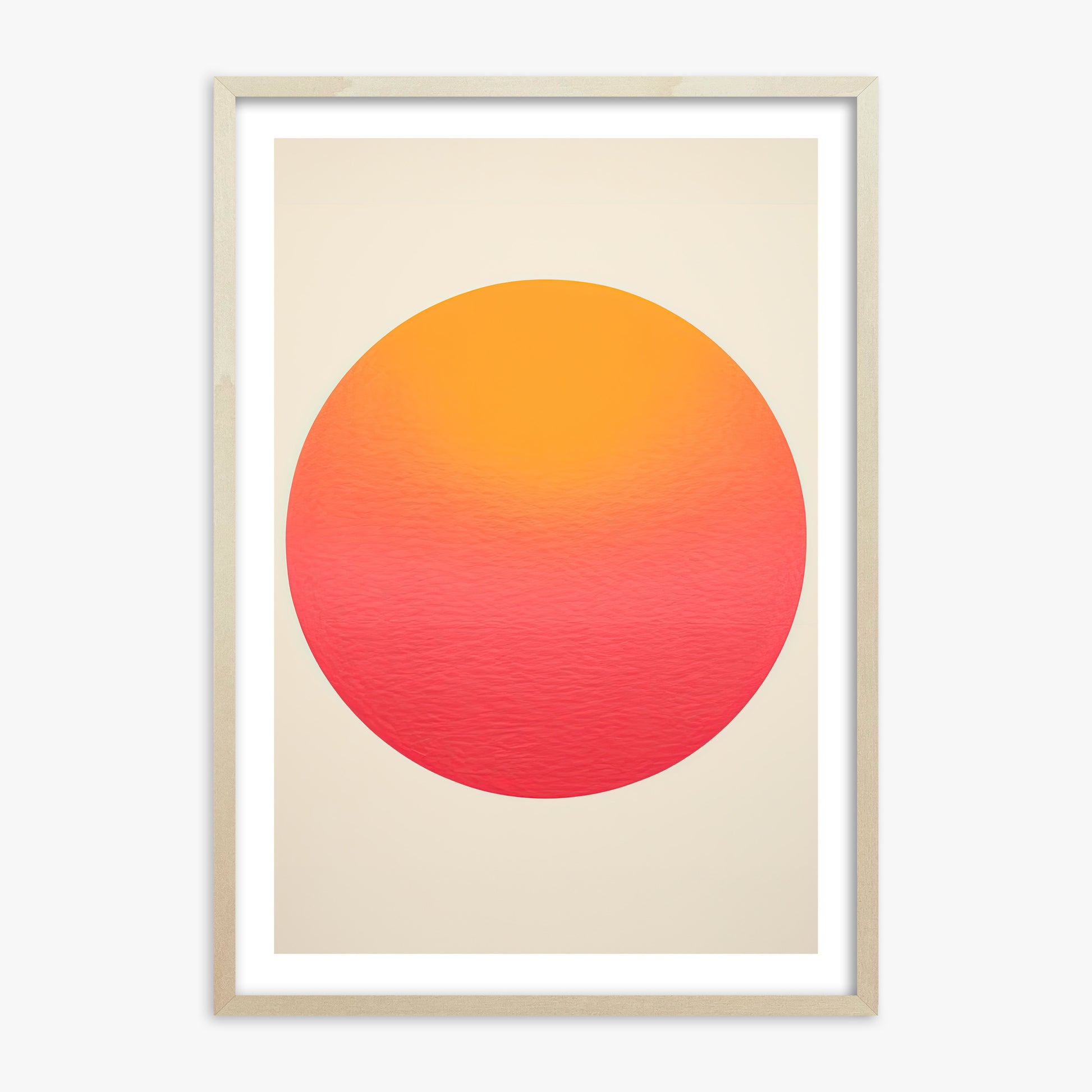 Eternal Sun, 70x100cm Framed Art Reproduction With Lime Wood Frame