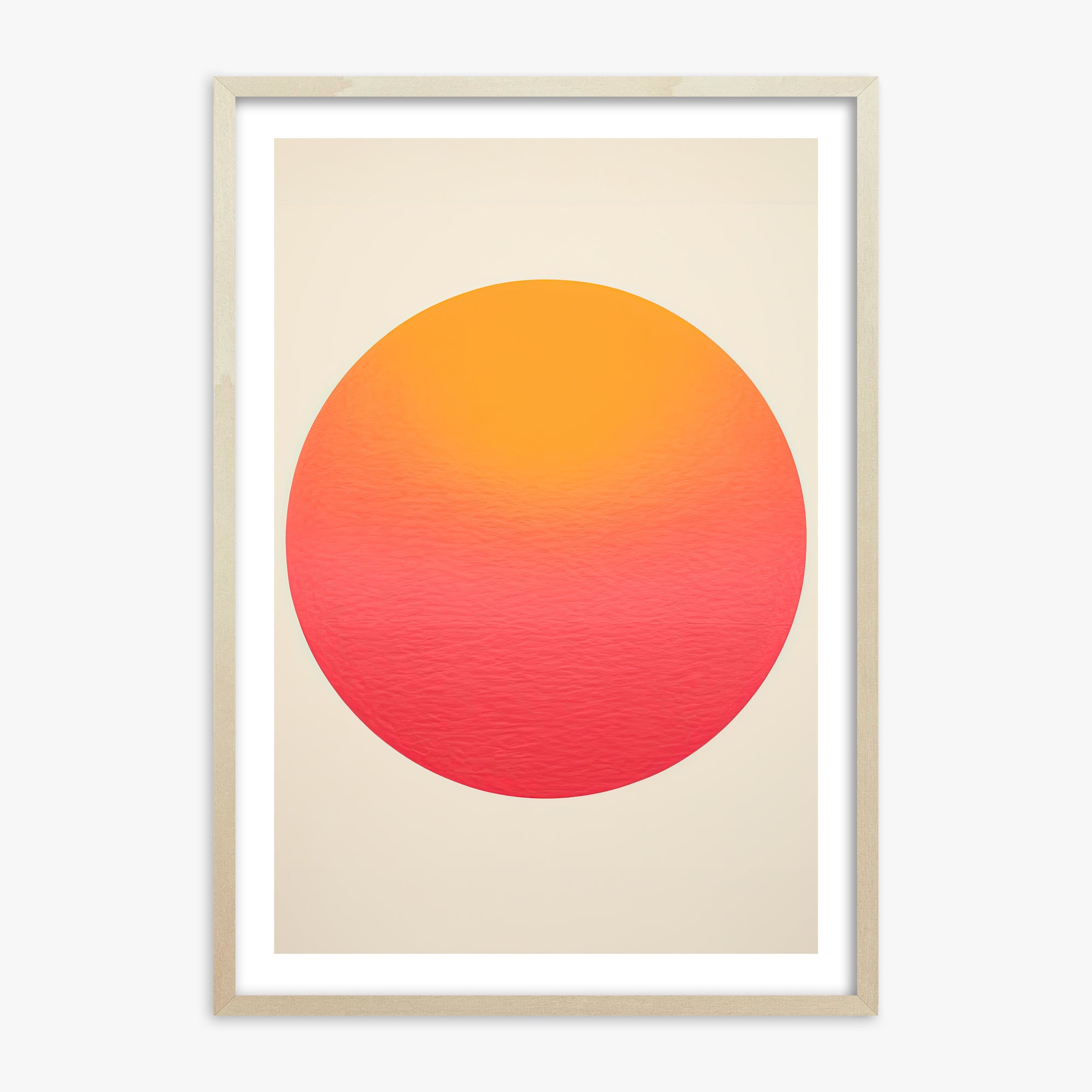 Eternal Sun, 70x100cm Framed Art Reproduction With Lime Wood Frame