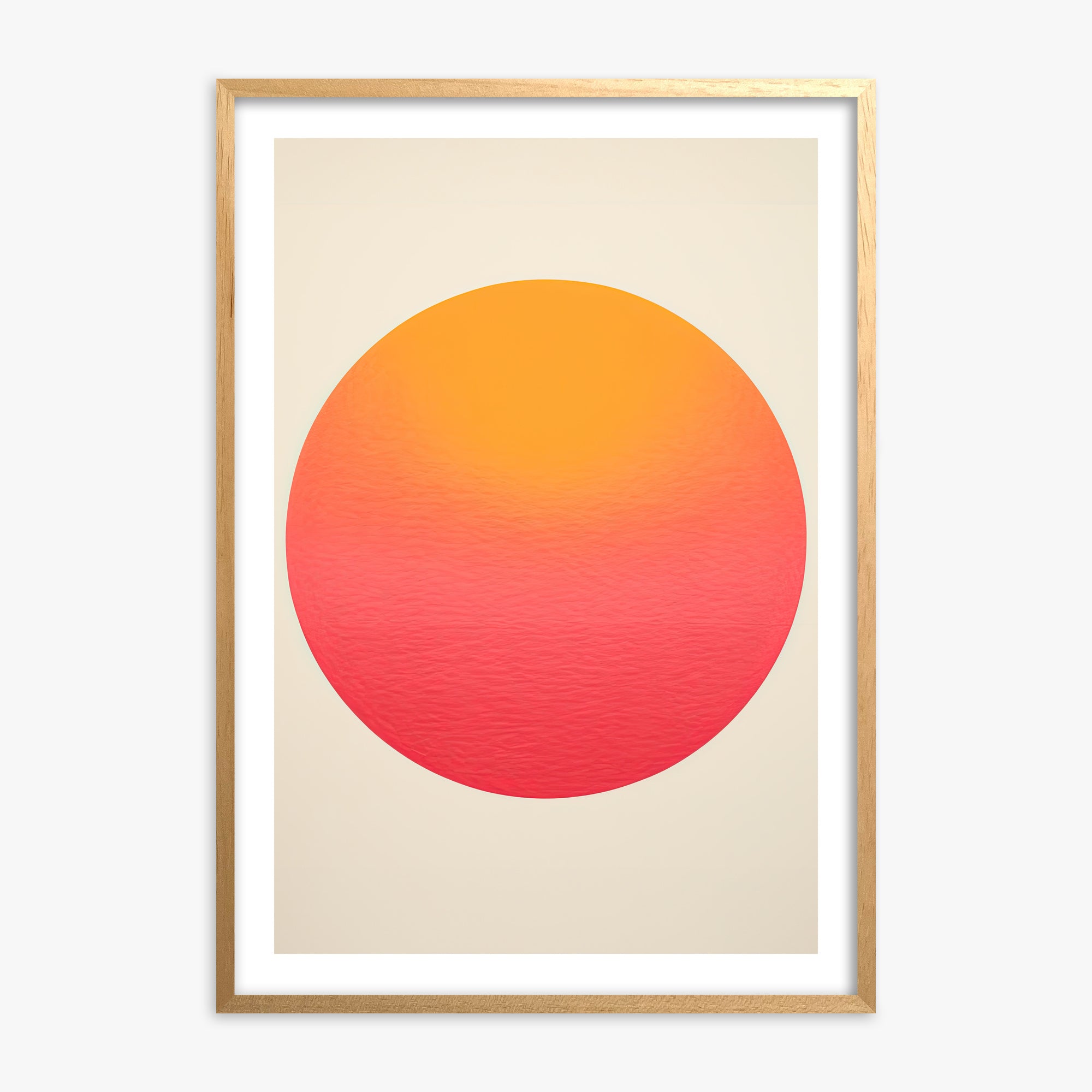 Eternal Sun, Oak Framed Poster With Oak Frame