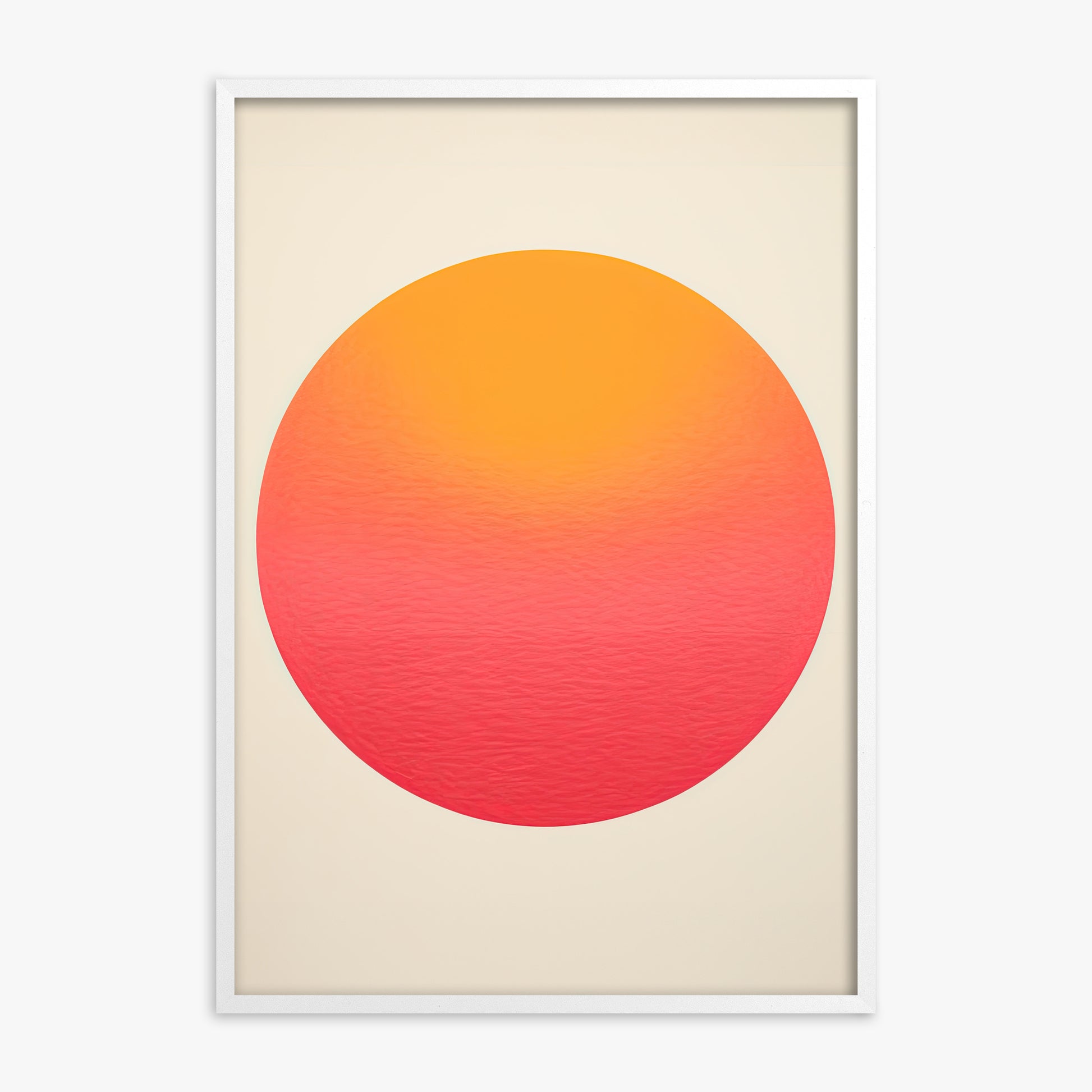 Eternal Sun, White Framed Poster With White Frame