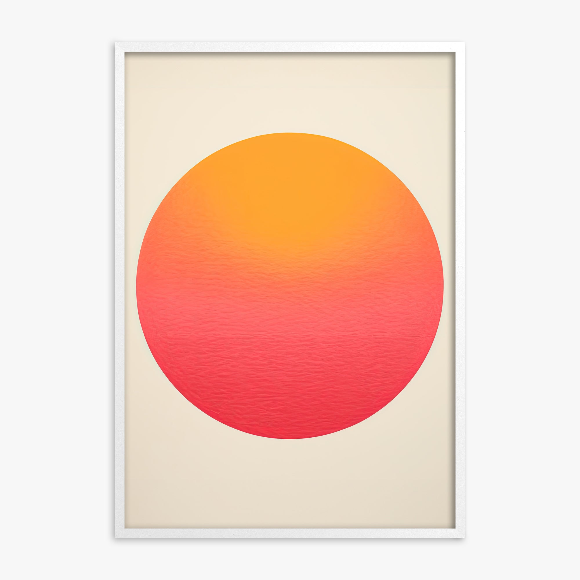Eternal Sun, White Framed Poster With White Frame